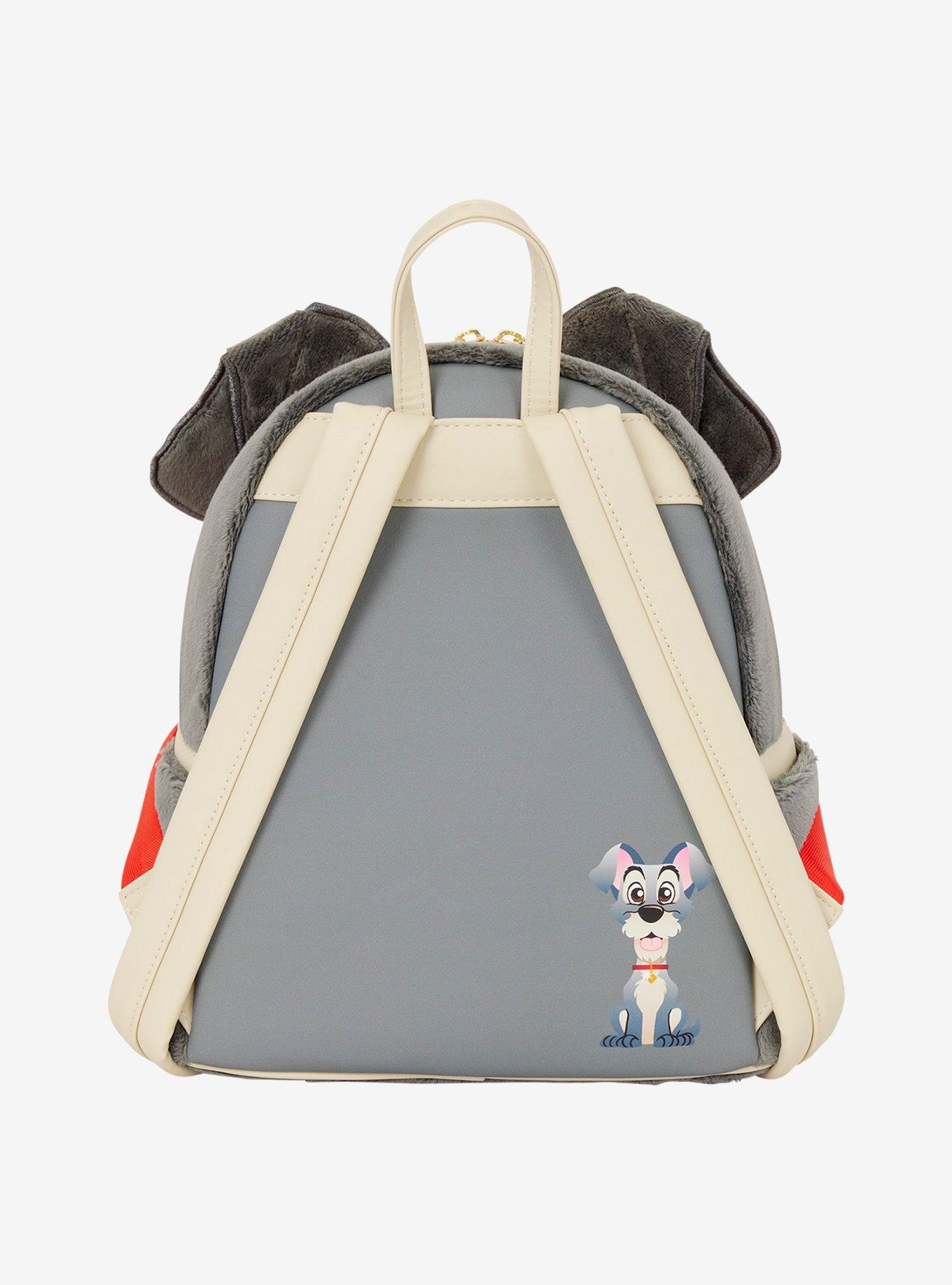Loungefly Disney Lady and The Tramp Figural Tramp Plush Mini Backpack, , alternate - view 3