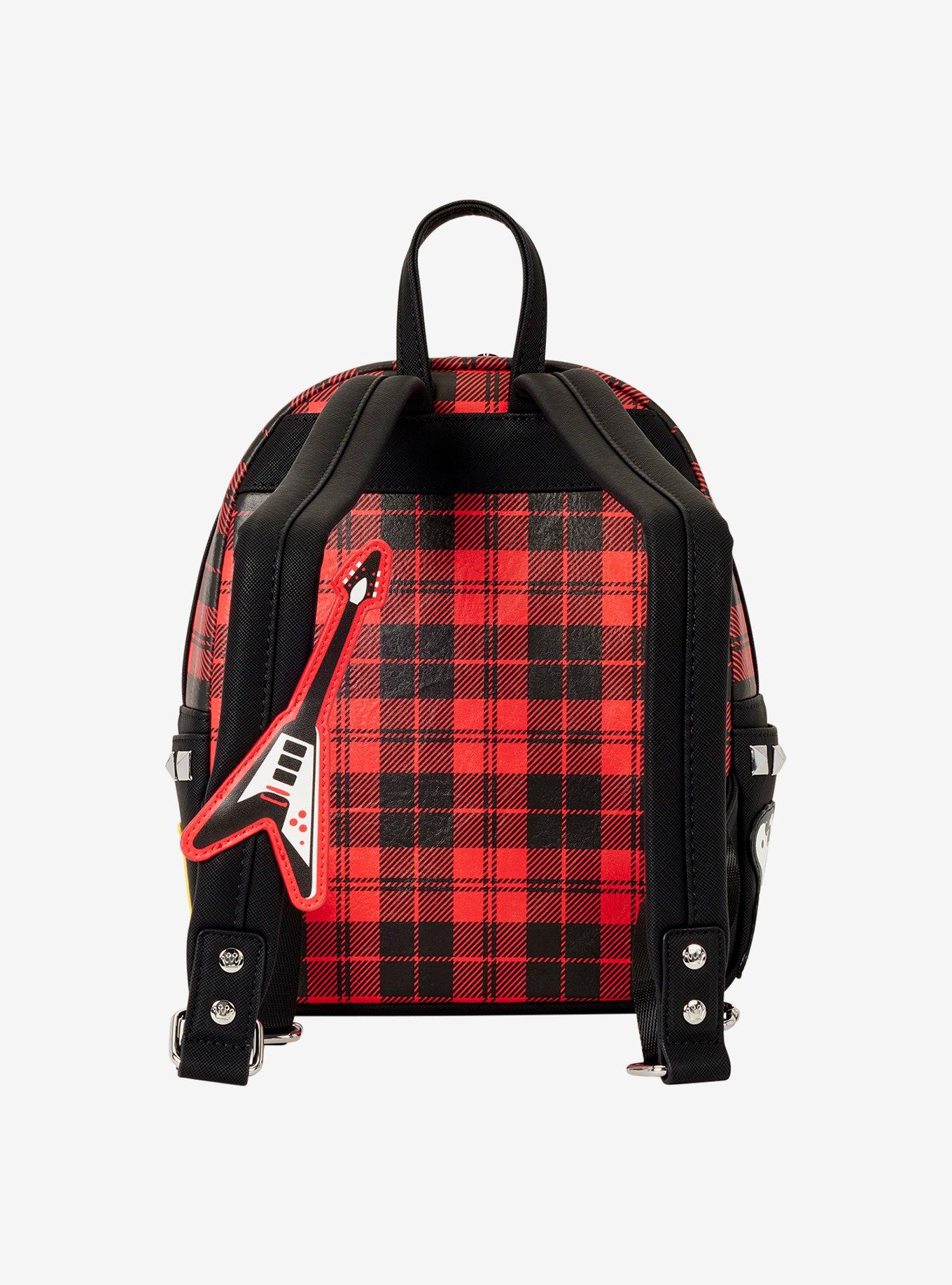 Loungefly Peanuts Snoopy Plaid Punk Mini Backpack, , alternate - view 3