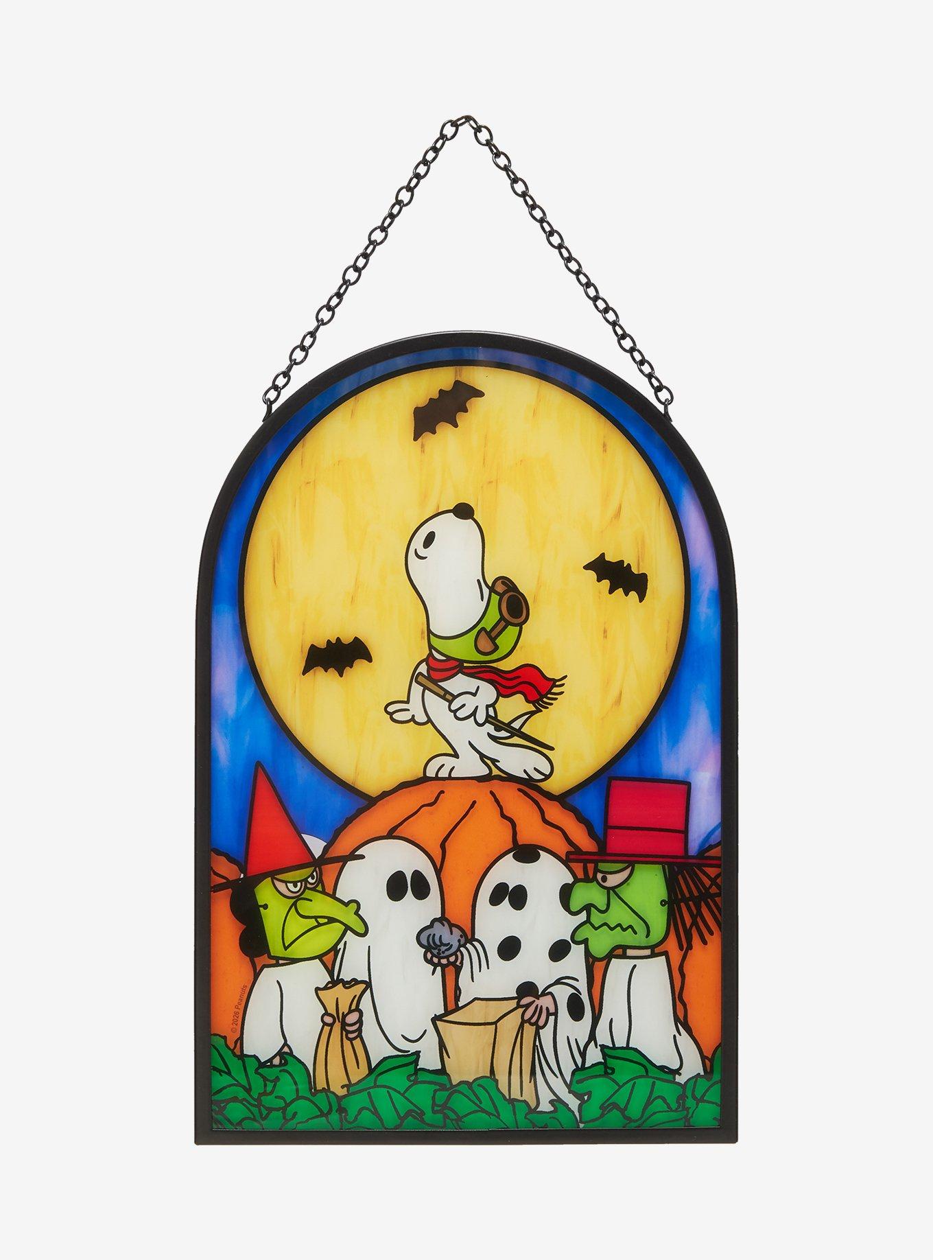Peanuts The Great Pumpkin Scene Stained Glass Wall Art - BoxLunch Exclusive, , hi-res