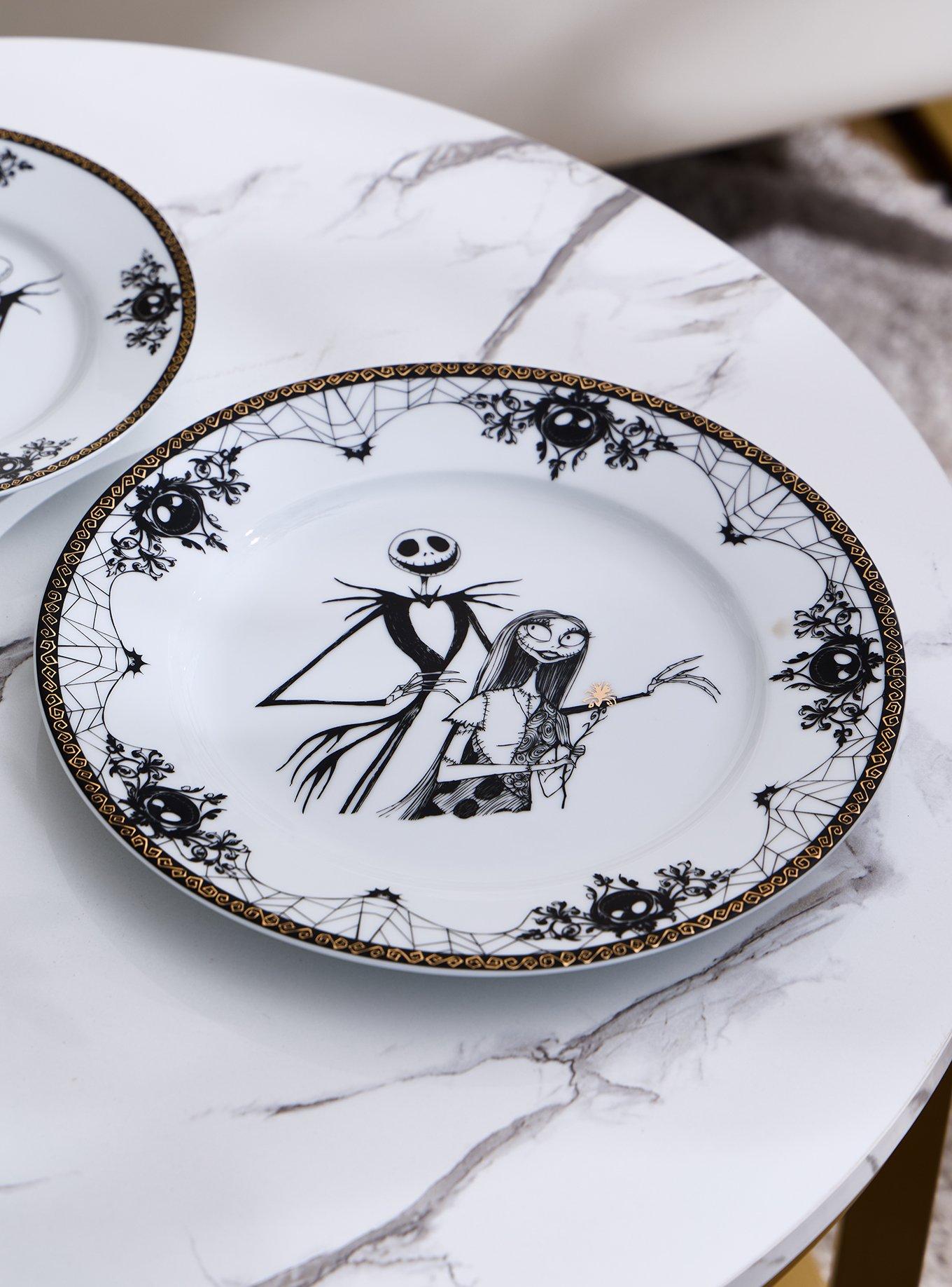 Disney The Nightmare Before Christmas Jack and Sally Tonal Dinner Plate