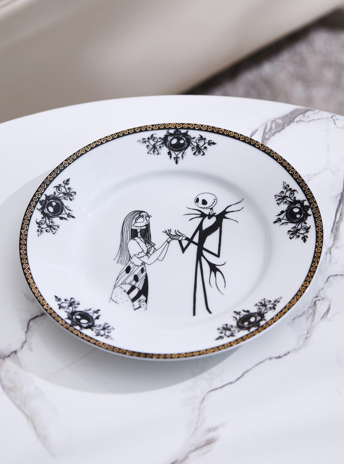 Disney The Nightmare Before Christmas Jack and Sally Tonal Salad Plate