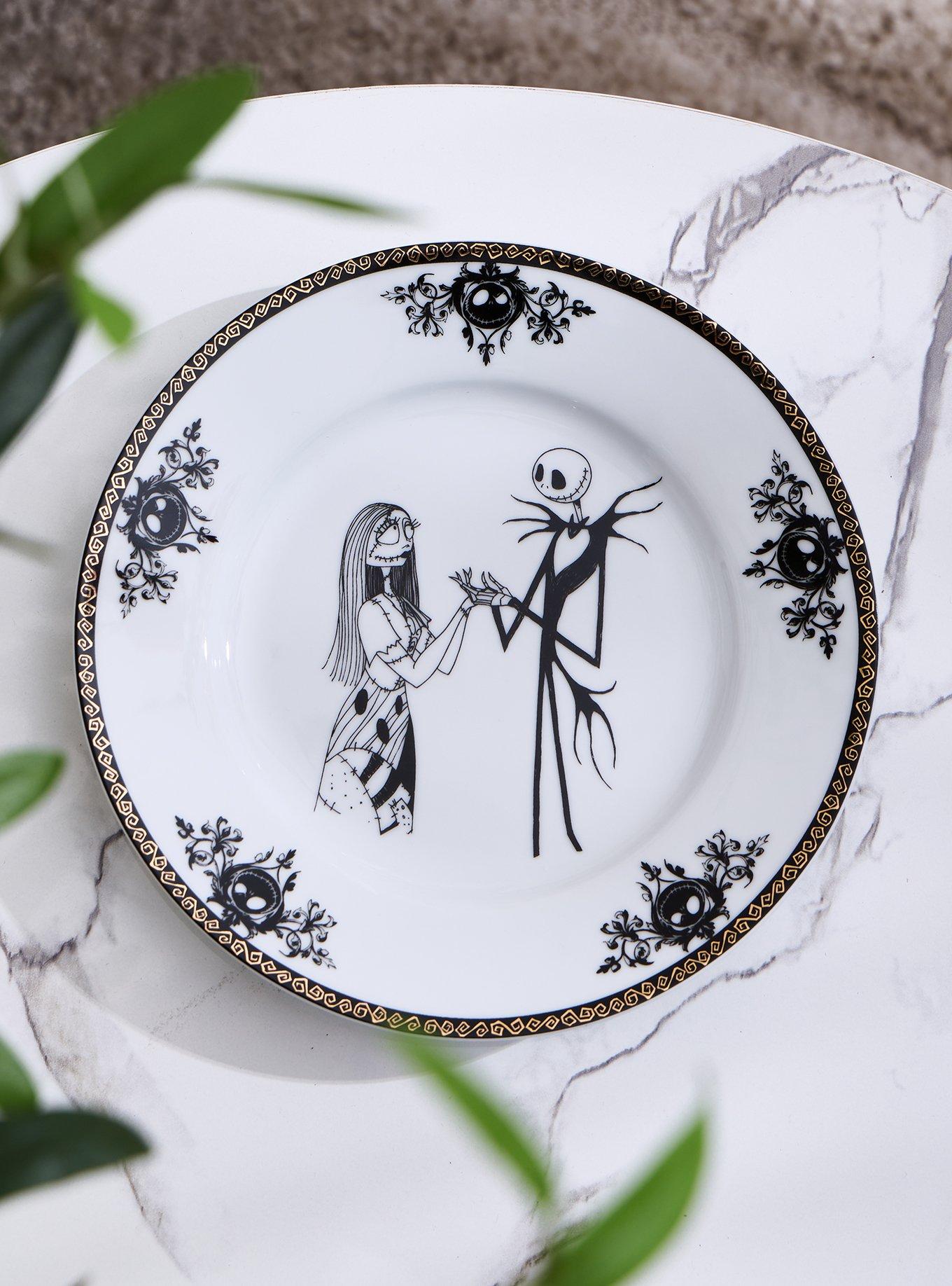 Disney The Nightmare Before Christmas Jack and Sally Tonal Salad Plate, , alternate - view 3