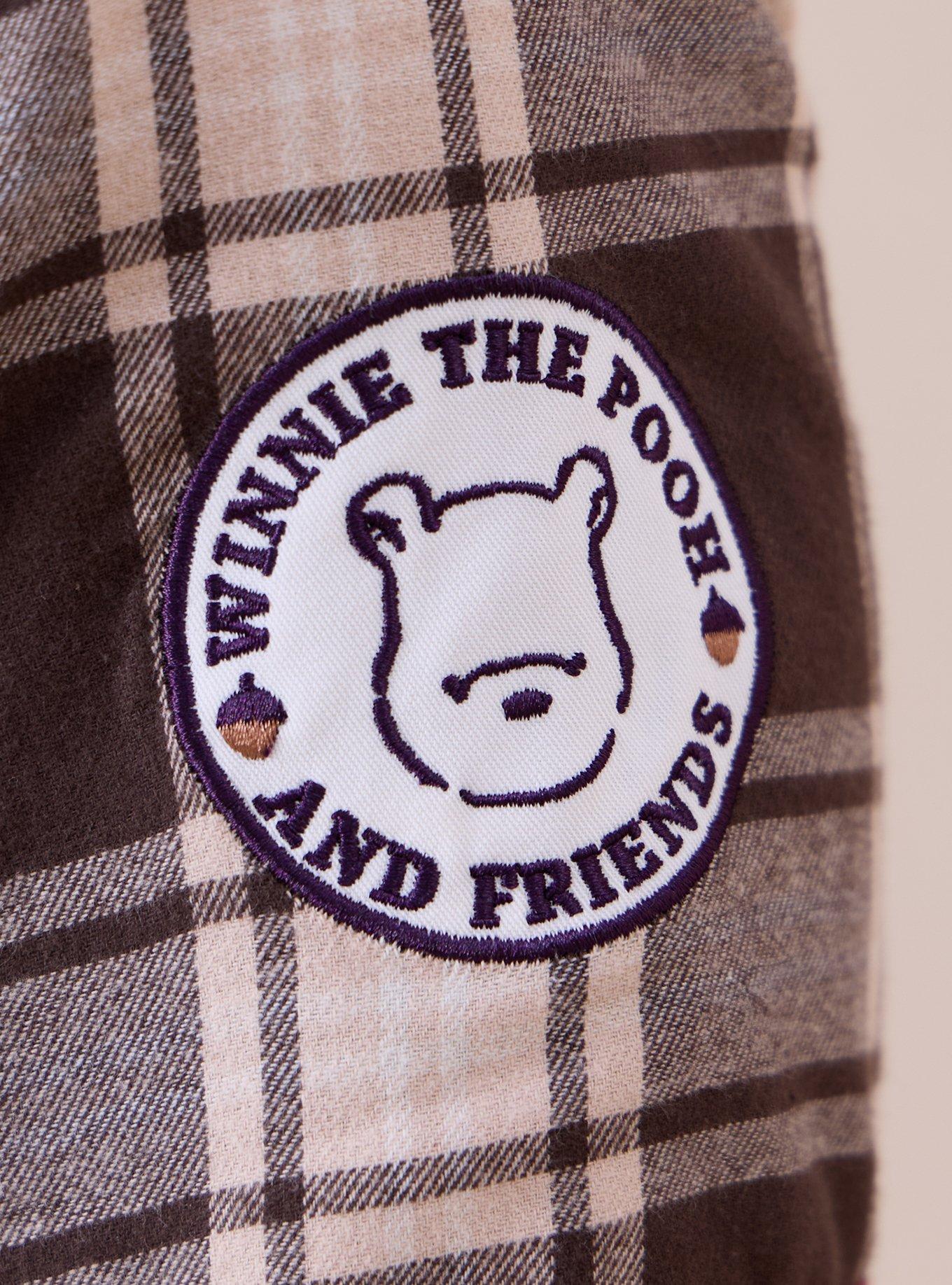Disney Winnie the Pooh Hundred Acre Wood Plaid Jersey - BoxLunch Exclusive, DARK RED, alternate - view 5