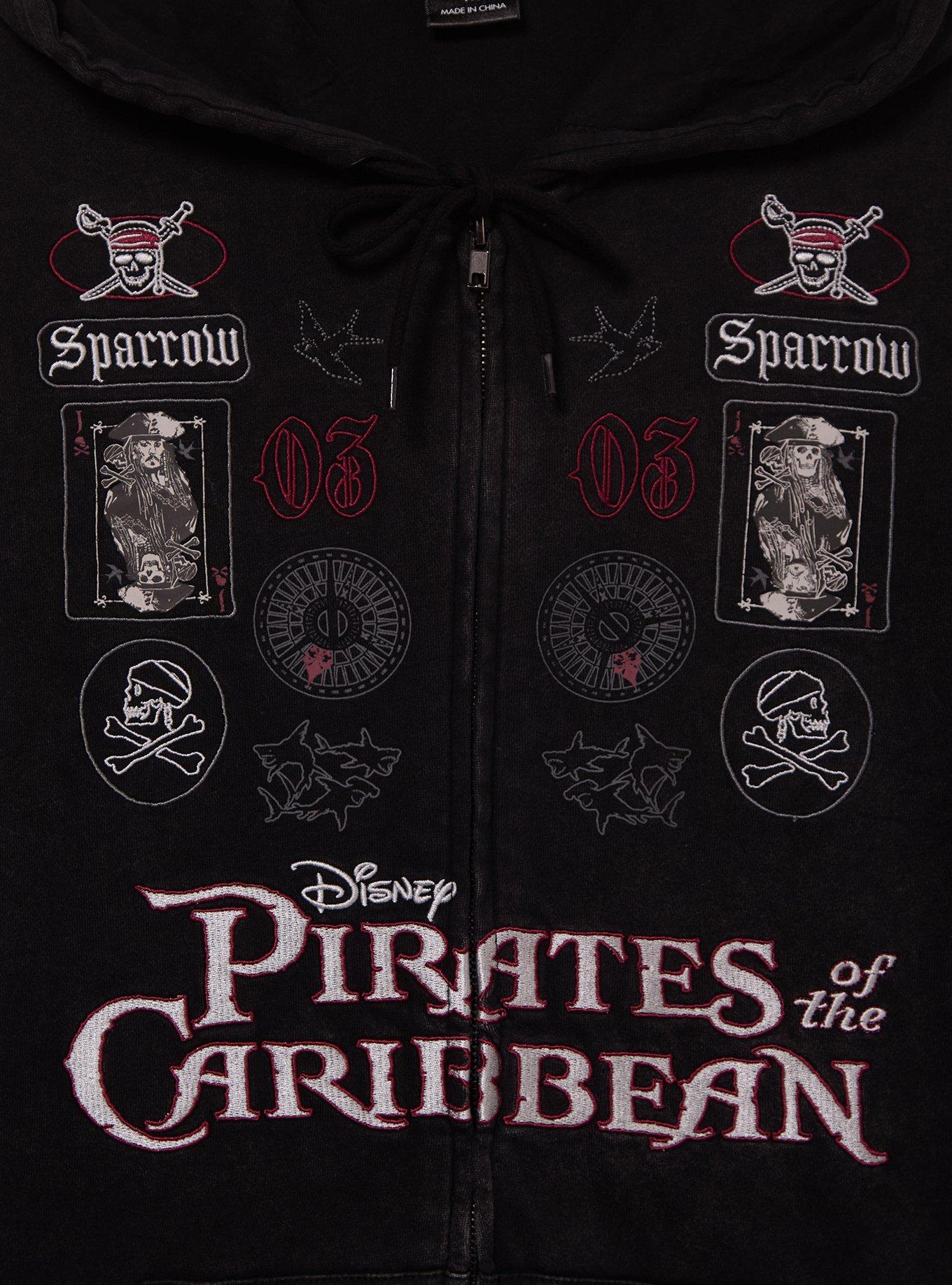 Disney Pirates of the Caribbean Zippered Hoodie - BoxLunch Exclusive, BLACK, alternate - view 2