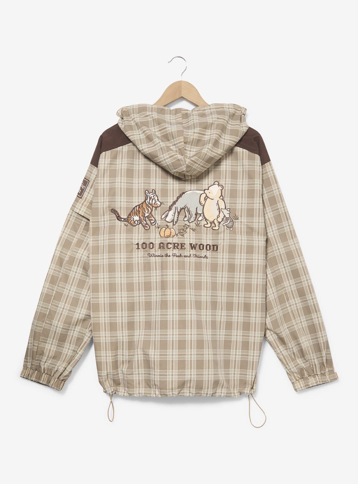 Disney Winnie the Pooh Hundred Acre Wood Plaid Windbreaker - BoxLunch Exclusive, DARK RED, alternate - view 4