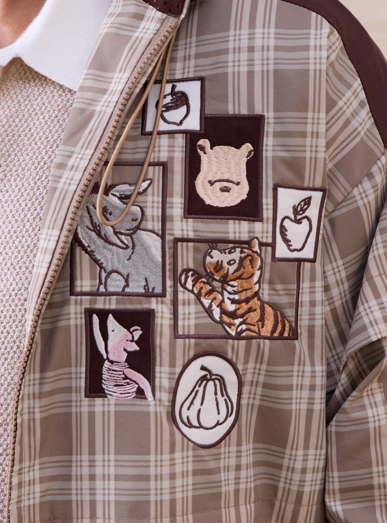 Disney Winnie the Pooh Hundred Acre Wood Plaid Windbreaker - BoxLunch Exclusive, DARK RED, alternate - view 6
