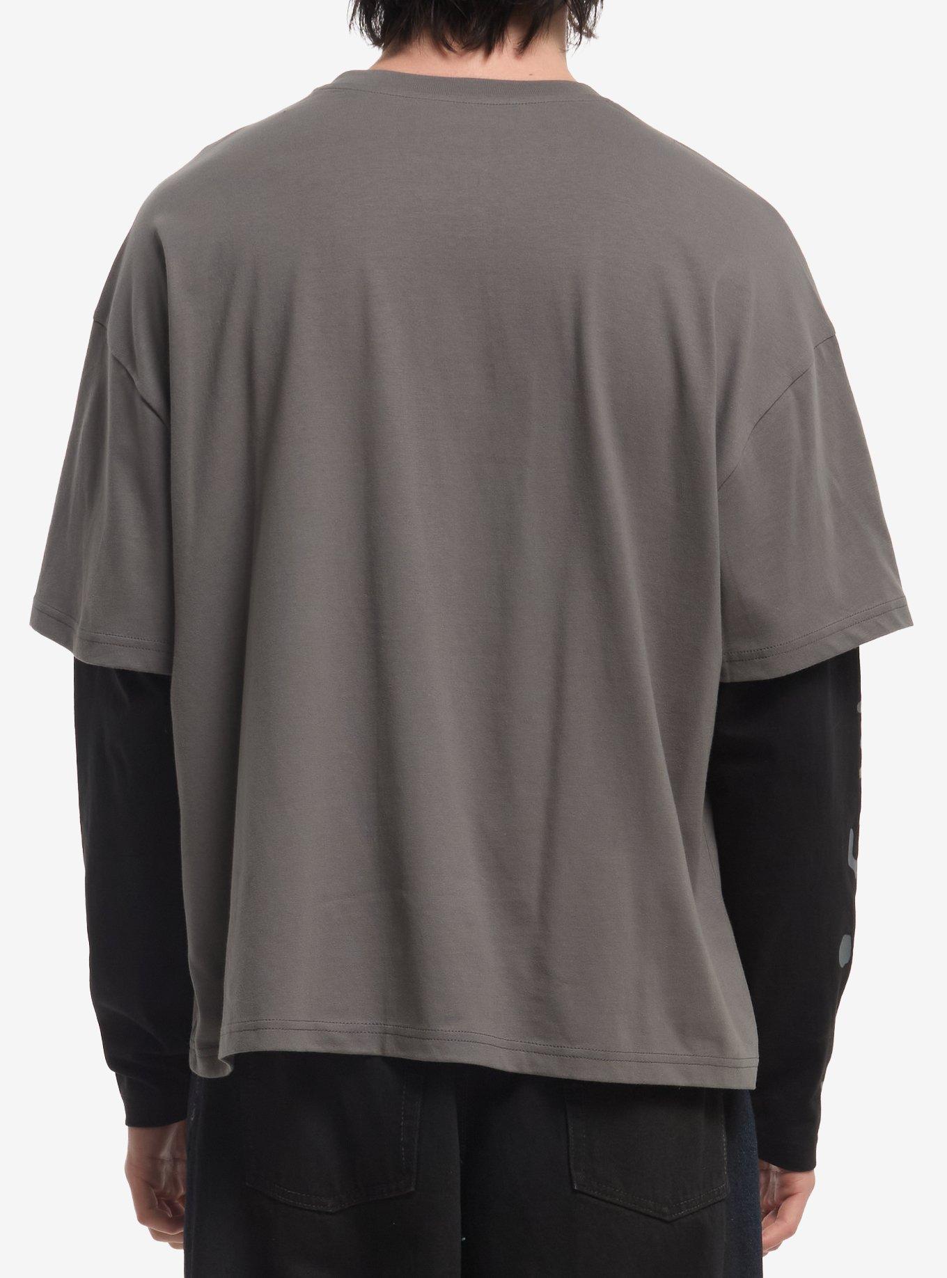 Alice In Chains Face Twofer Long-Sleeve T-Shirt, CHARCOAL, alternate