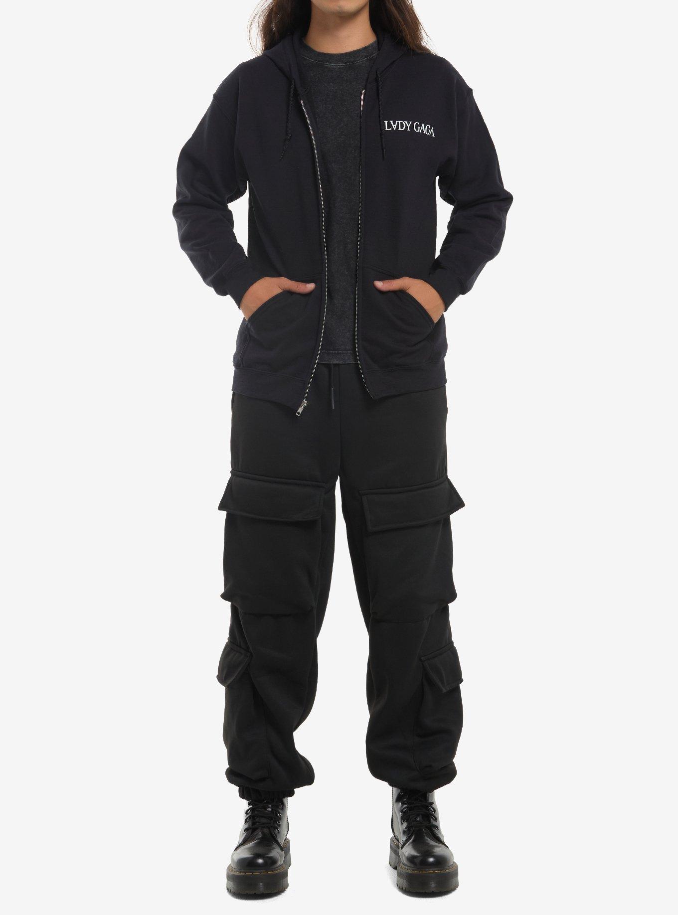 Lady Gaga Split Portraits Hoodie, BLACK, alternate