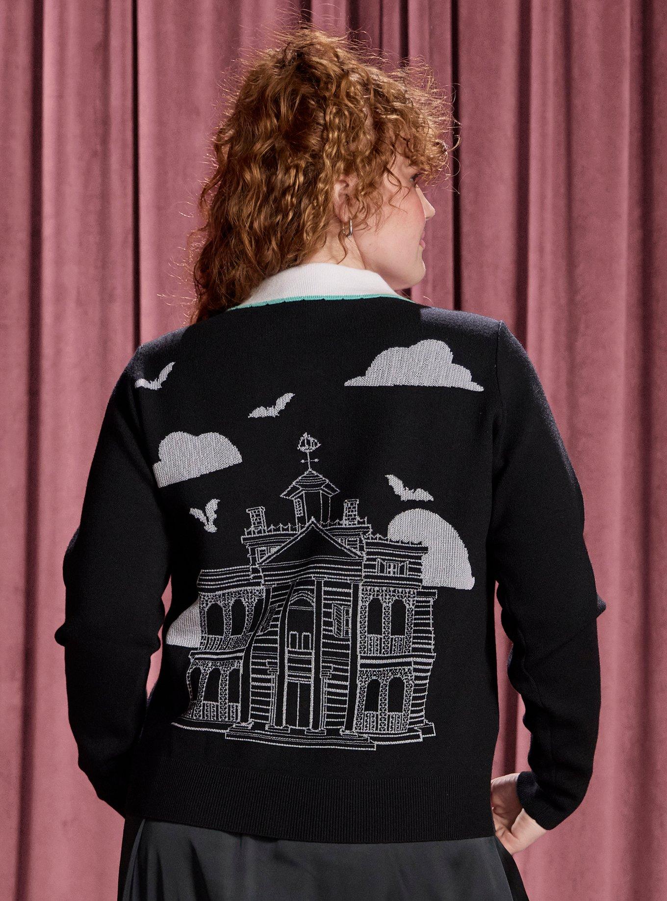 Her Universe Disney The Haunted Mansion Glow-in-the-Dark Plus Size Collared Cardigan Her Universe Exclusive, , hi-res
