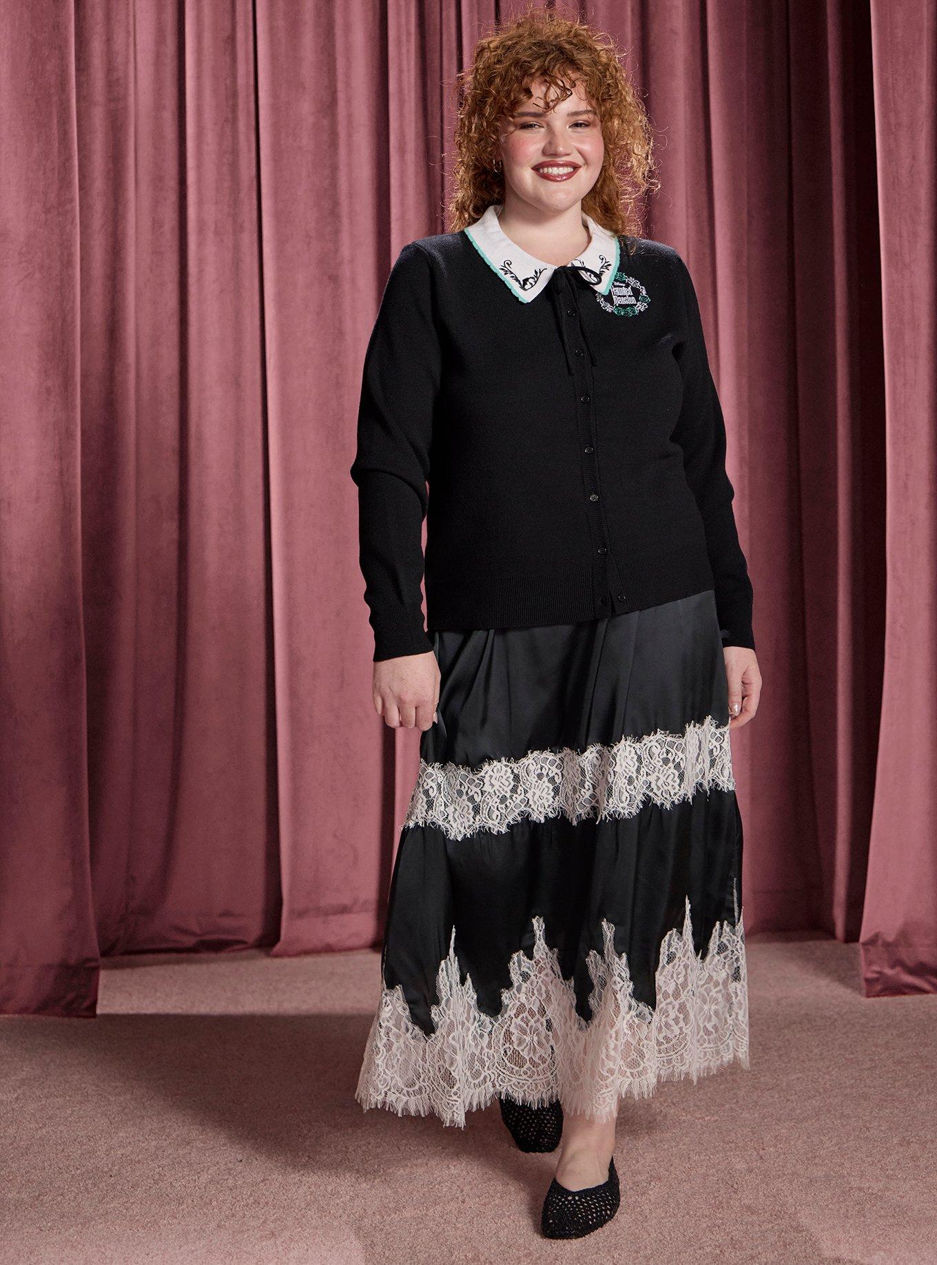 Her Universe Disney The Haunted Mansion Glow-in-the-Dark Plus Size Collared Cardigan Her Universe Exclusive, MULTI, alternate - view 3