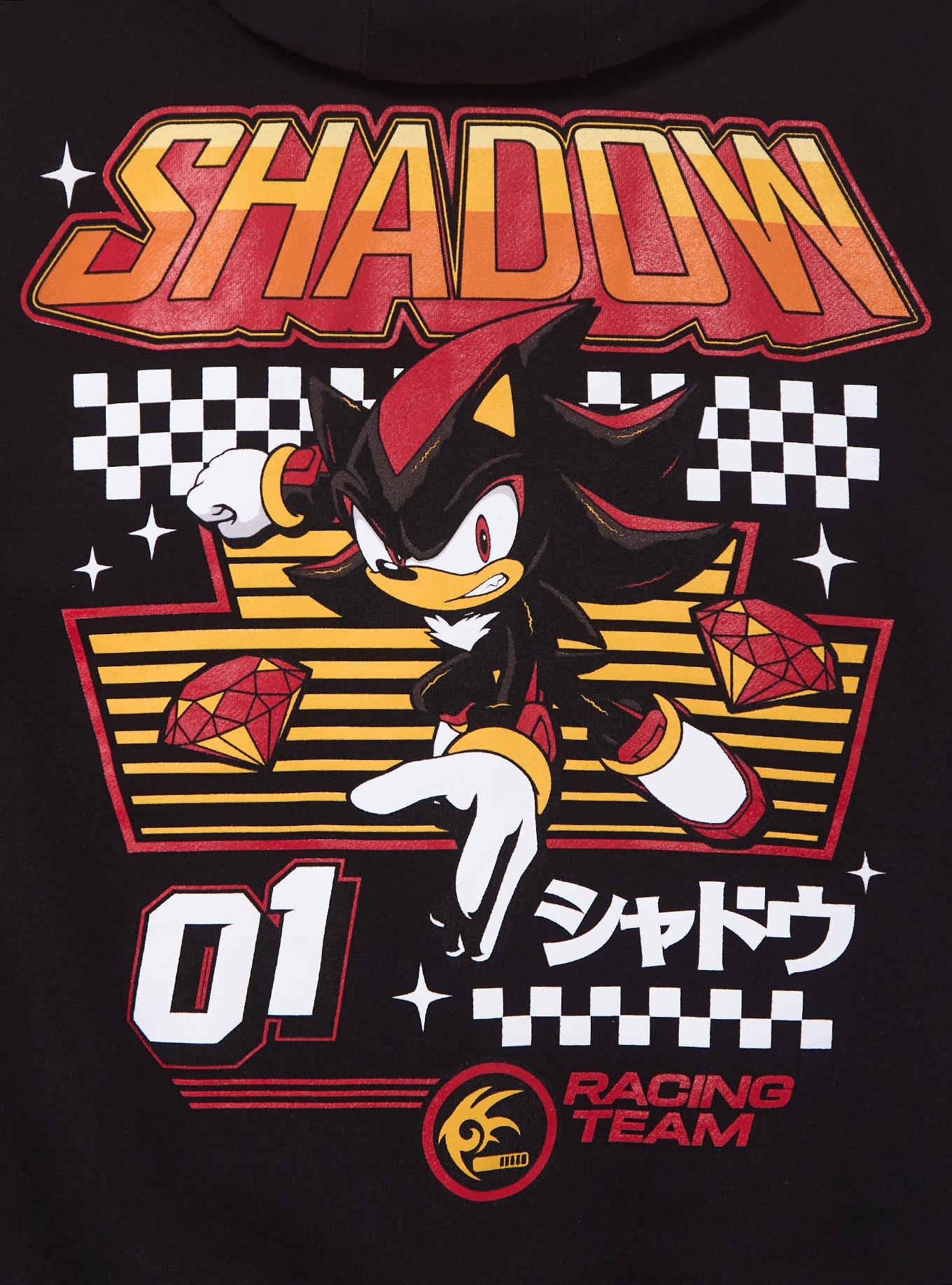 Sonic the Hedgehog Shadow Racing Team Zippered Hoodie - BoxLunch Exclusive, BLACK, alternate - view 4