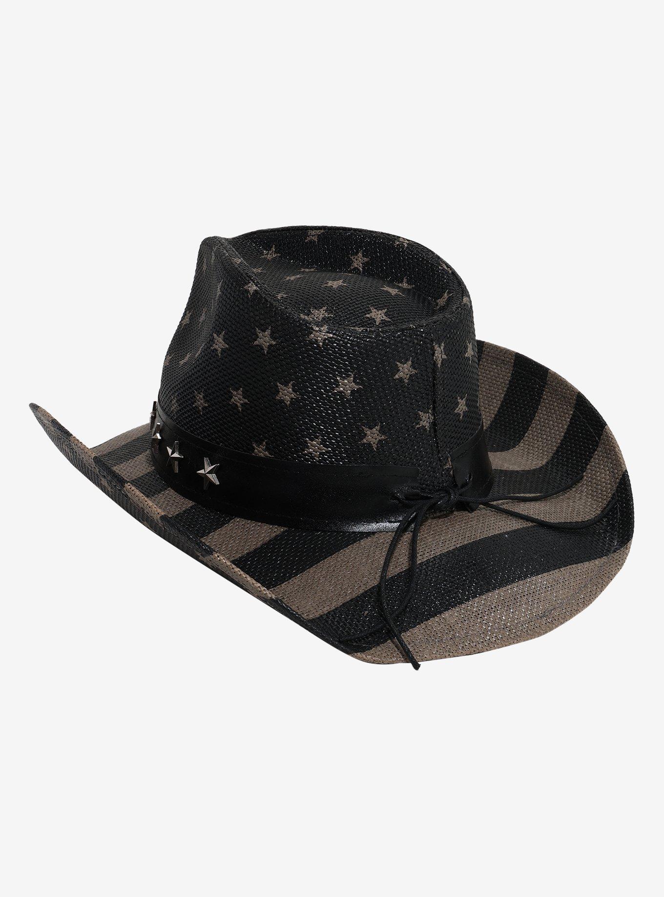 Black Stars & Stripes Cowboy Hat, , hi-res