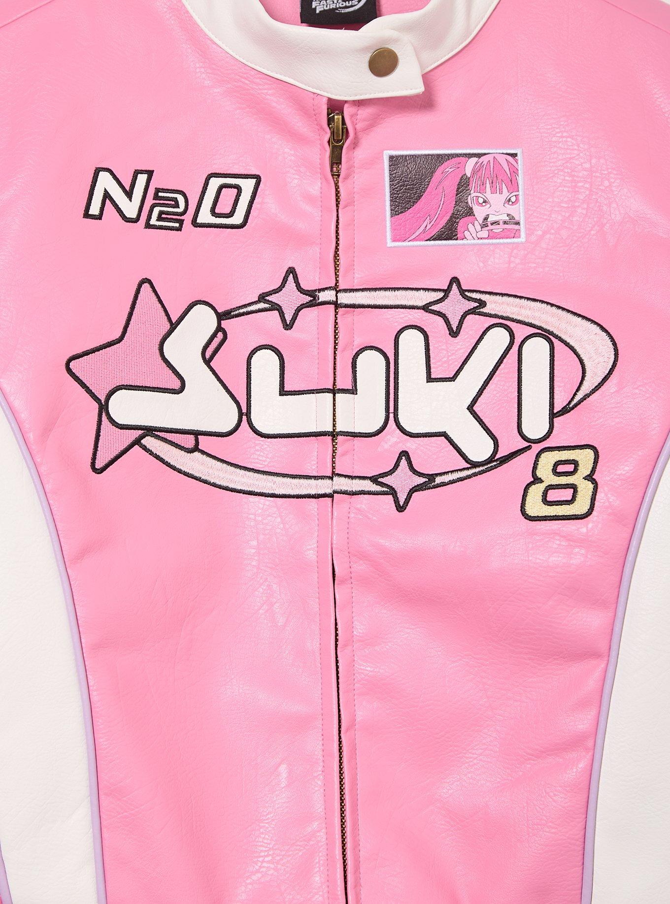 Fast & Furious Suki Women's Plus Size Cropped Moto Jacket - BoxLunch Exclusive, , alternate - view 3