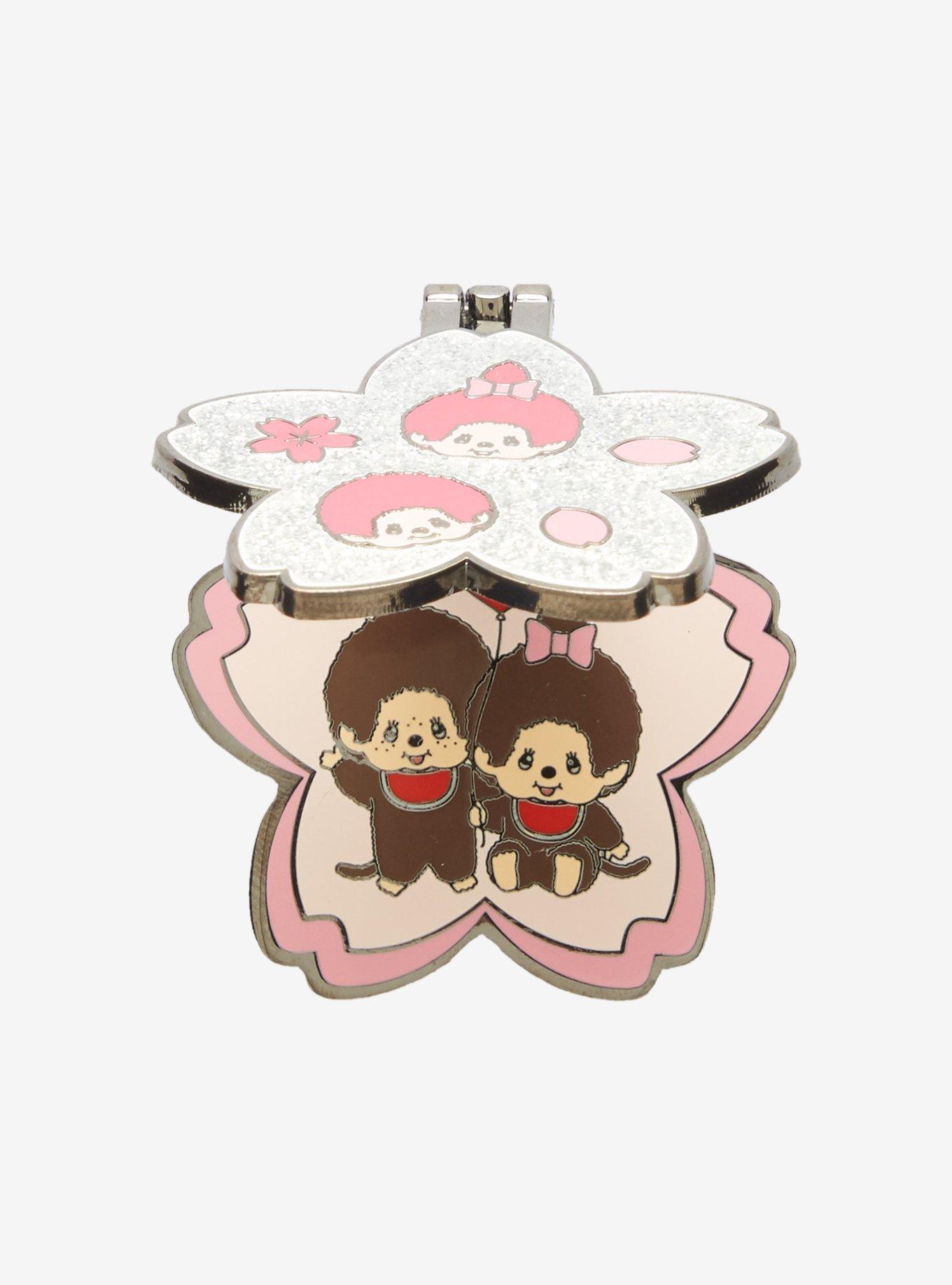Whatever! Makes You Happy x Monchhichi Cherry Blossom Hinge Blind Box Enamel Pin, , alternate - view 3