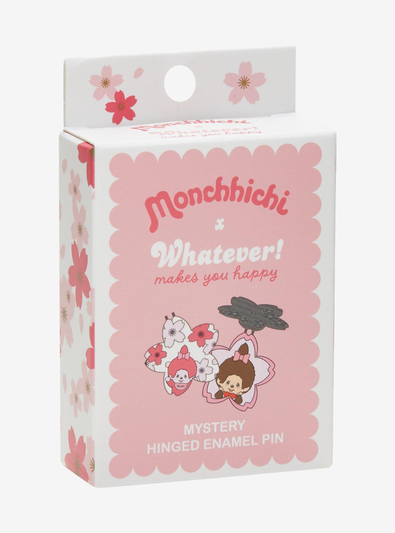 Whatever! Makes You Happy x Monchhichi Cherry Blossom Hinge Blind Box Enamel Pin, , alternate - view 4