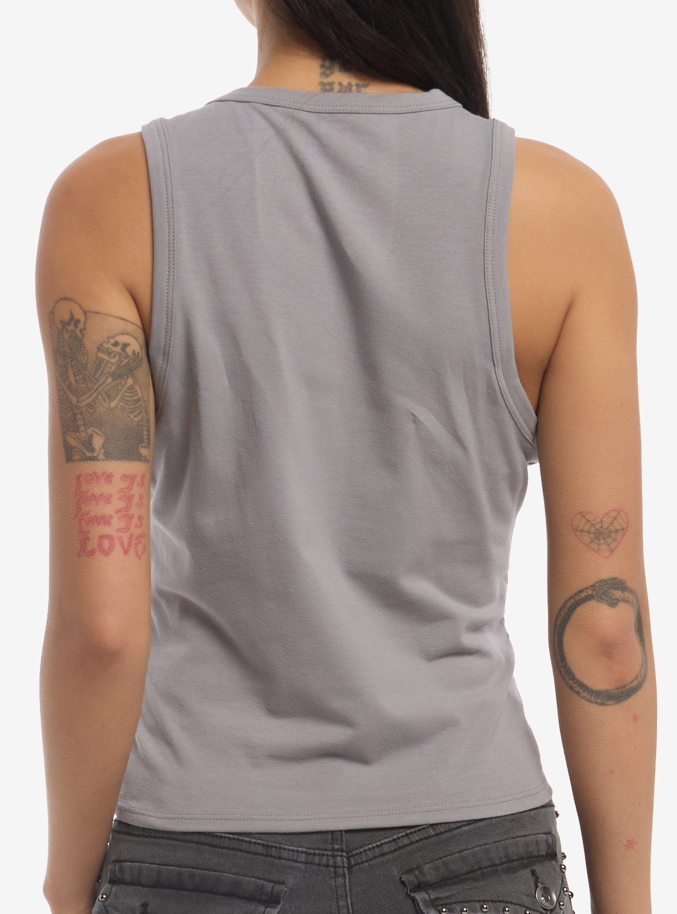 Social Collision Winged Skull Roses Girls Tank Top, , hi-res