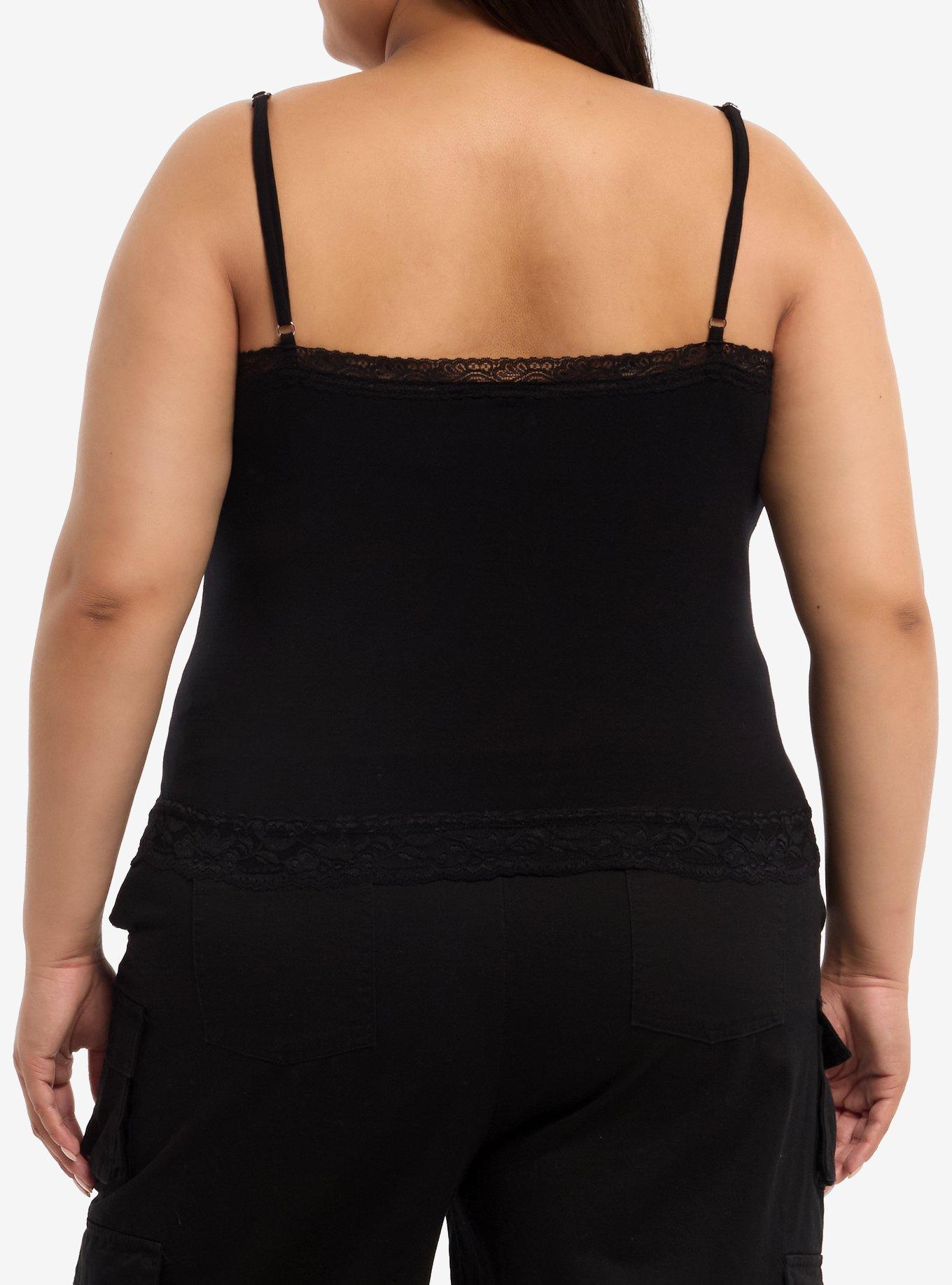 Social Collision Rhinestone Winged Cross Girls Cami Plus Size, MULTI, alternate