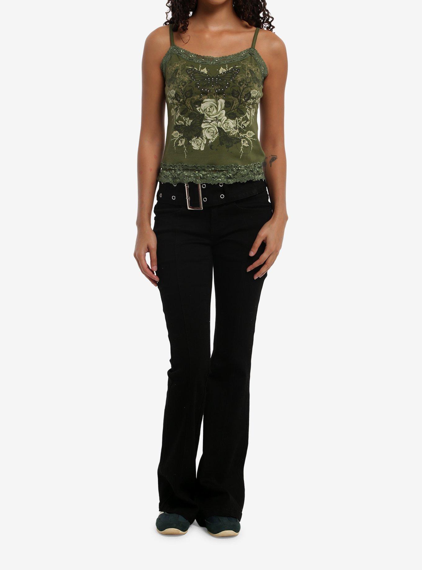 Thorn & Fable Rose Butterfly Lace Girls Cami, , hi-res