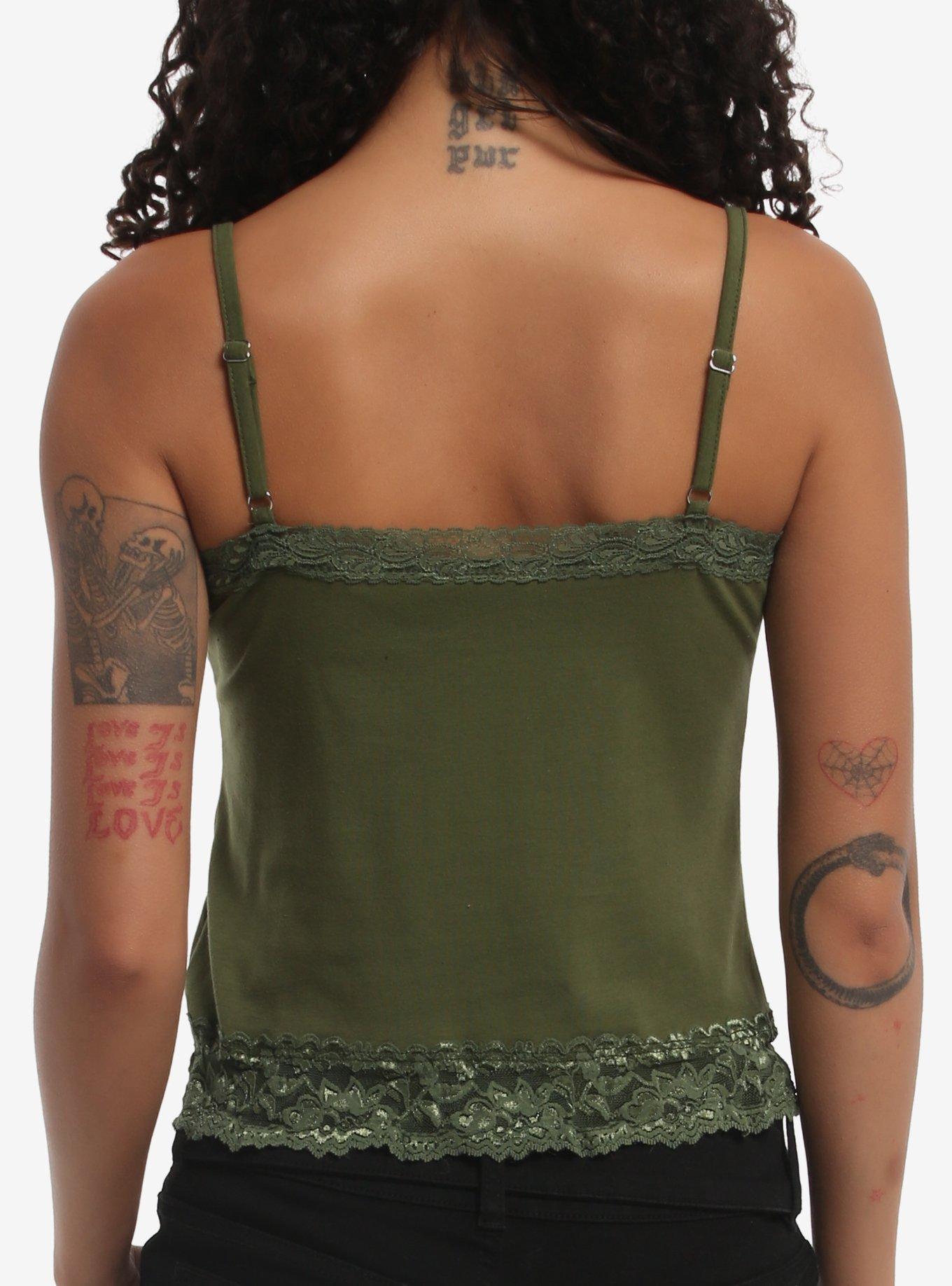 Thorn & Fable Rose Butterfly Lace Girls Cami, MULTI, alternate - view 3