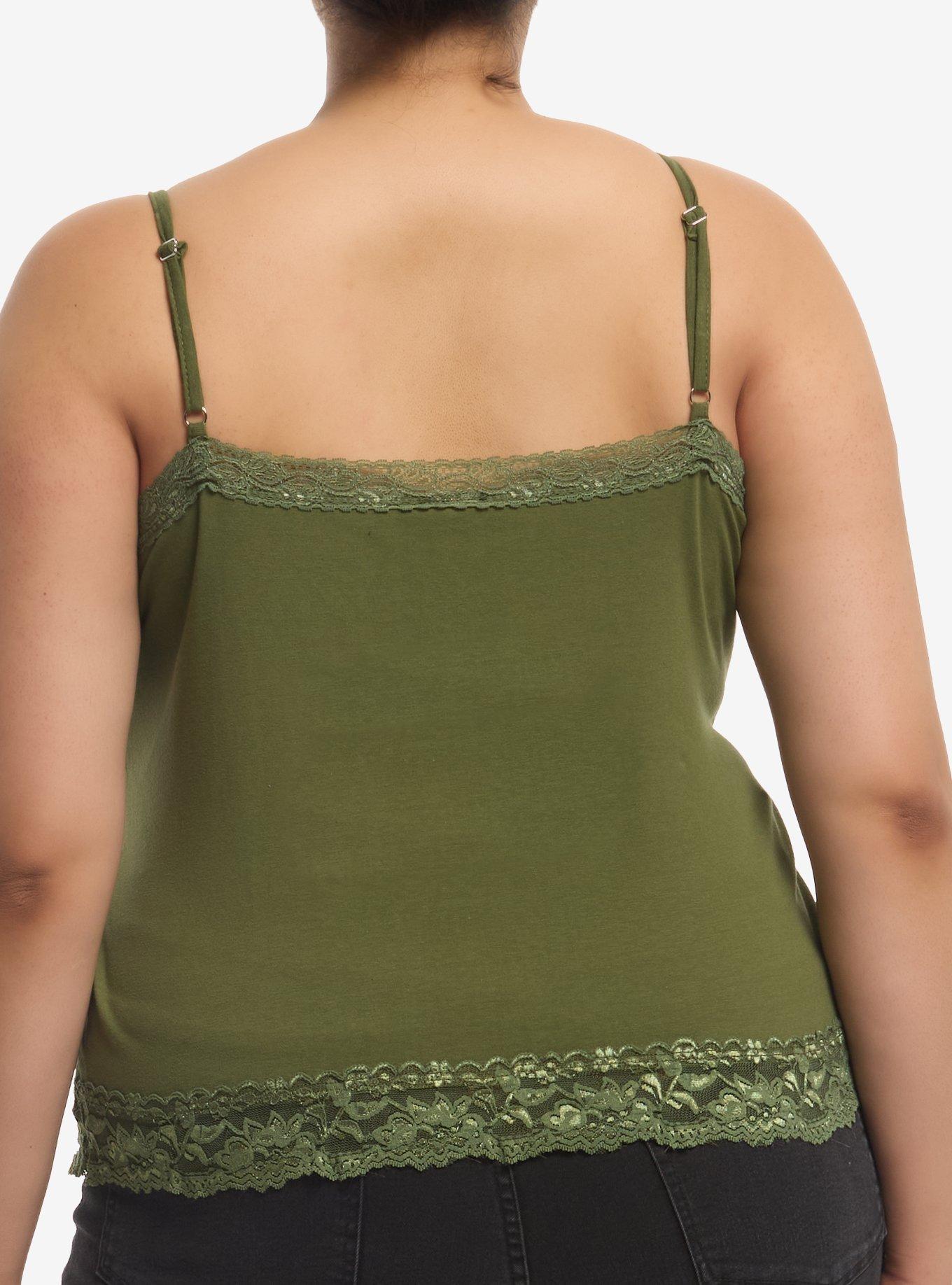 Thorn & Fable Rose Butterfly Lace Girls Cami Plus Size, MULTI, alternate - view 3