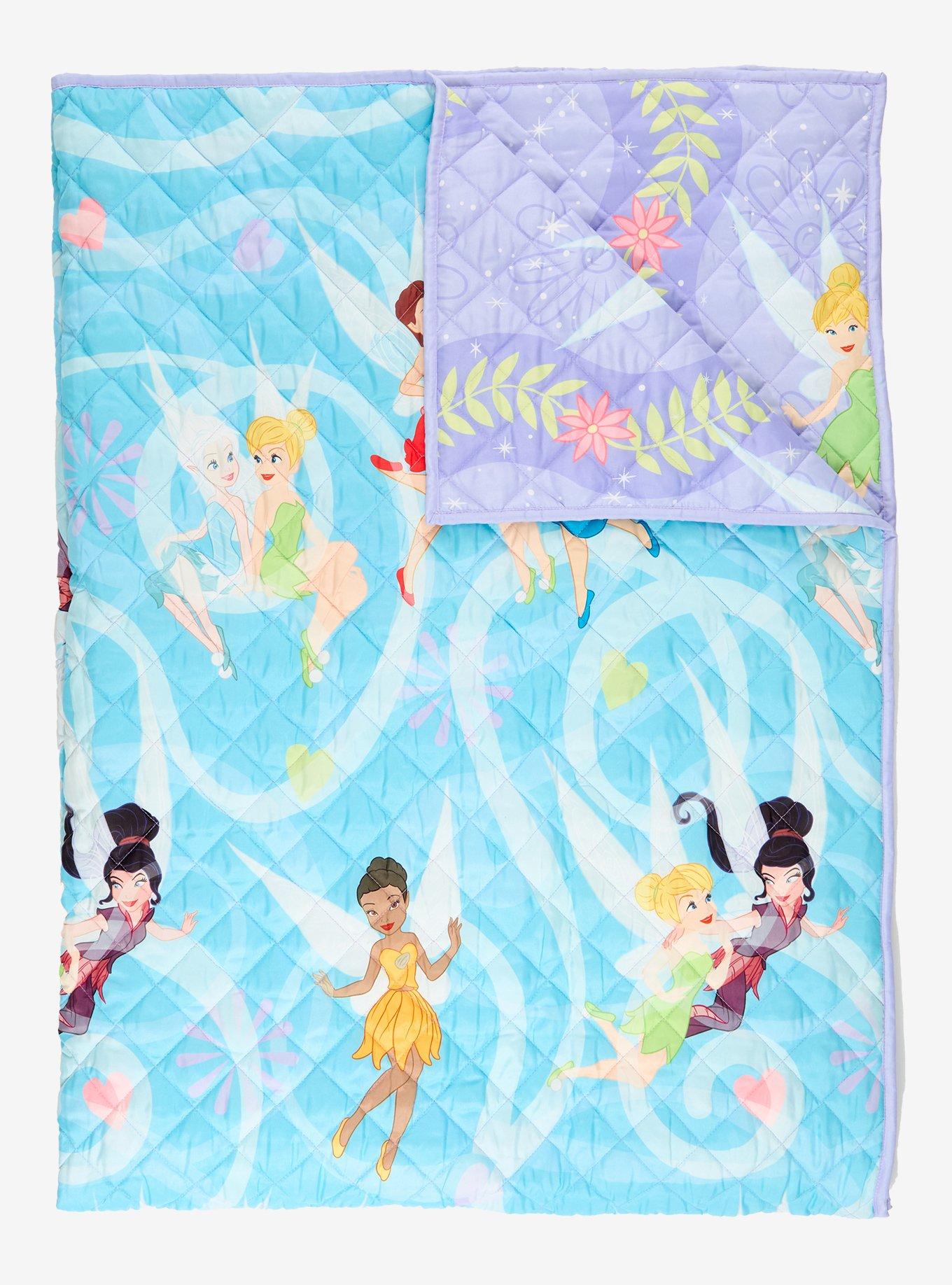 Disney Fairies Tinker Bell and Friends Retro Quilted Blanket &mdash; BoxLunch Exclusive, , hi-res
