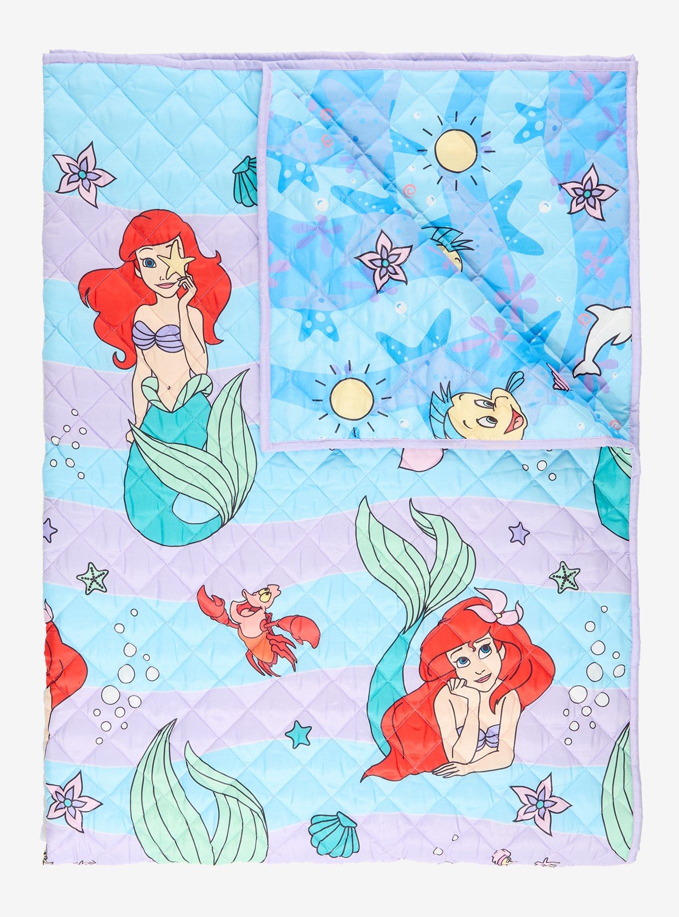 Disney The Little Mermaid Retro Quilted Blanket &mdash; BoxLunch Exclusive, , hi-res