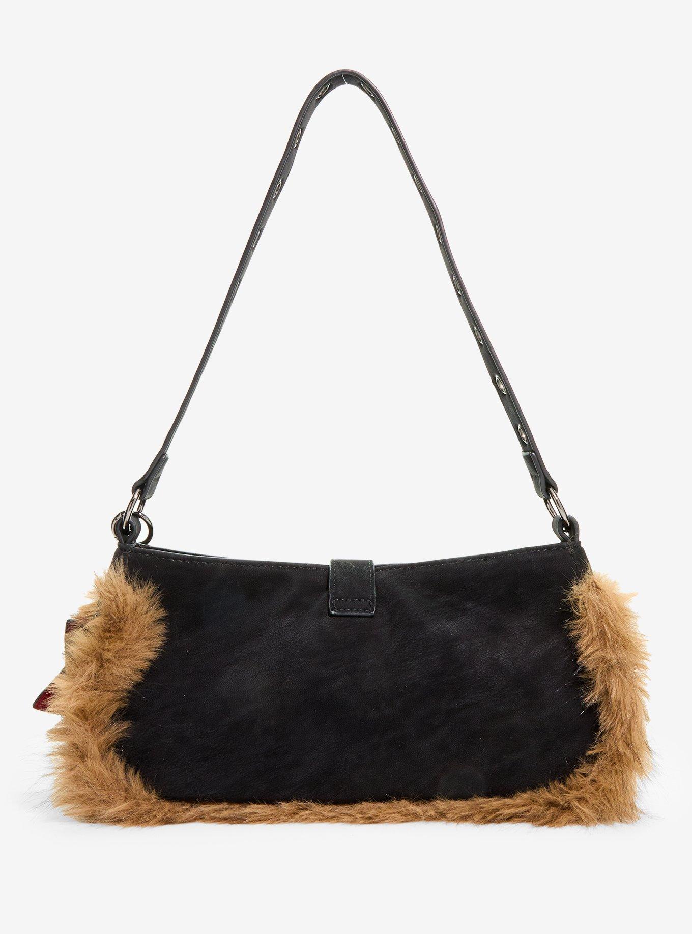 Fur Trim Star Charm Shoulder Bag, , alternate - view 4