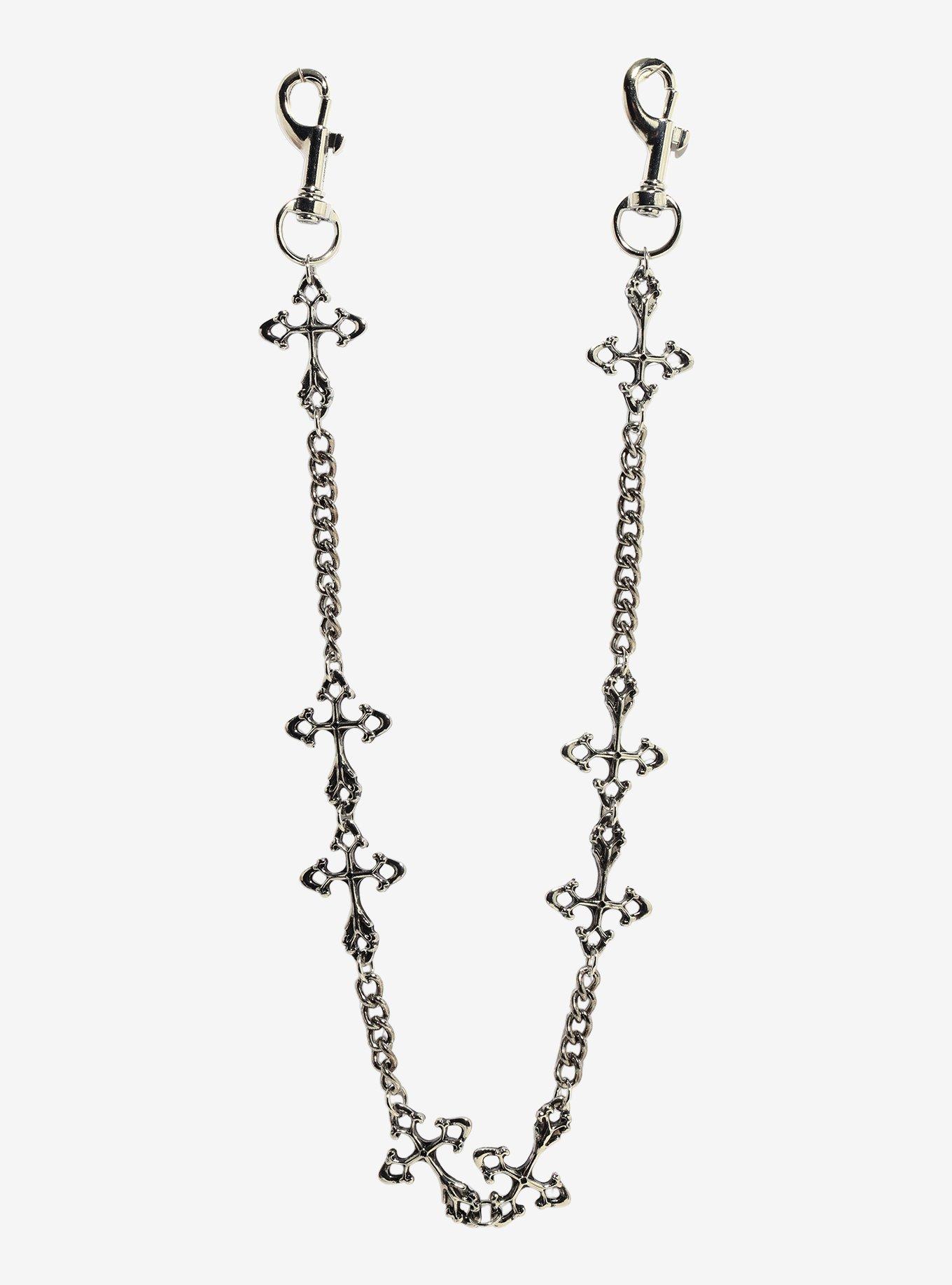 Multi Cross 18" Wallet Chain, , hi-res