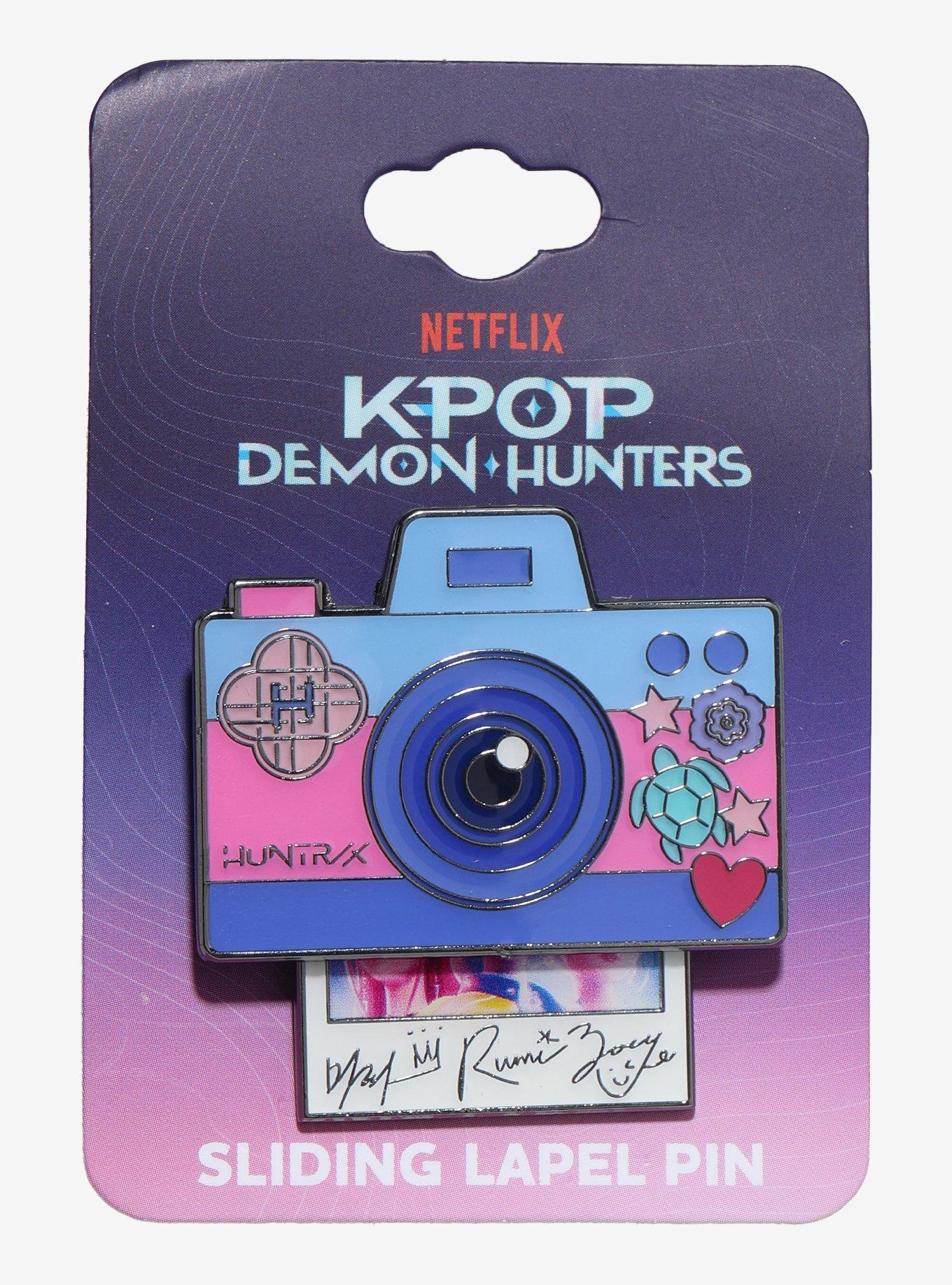 KPop Demon Hunters HUNTR/X Camera Sliding Enamel Pin, , alternate