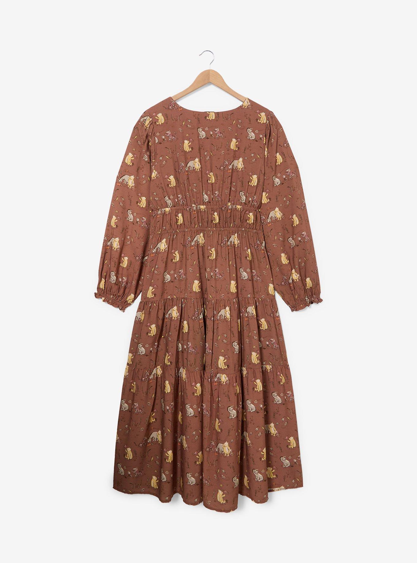 Disney Winnie the Pooh Classic Characters Long Sleeve Plus Dress - BoxLunch Exclusive