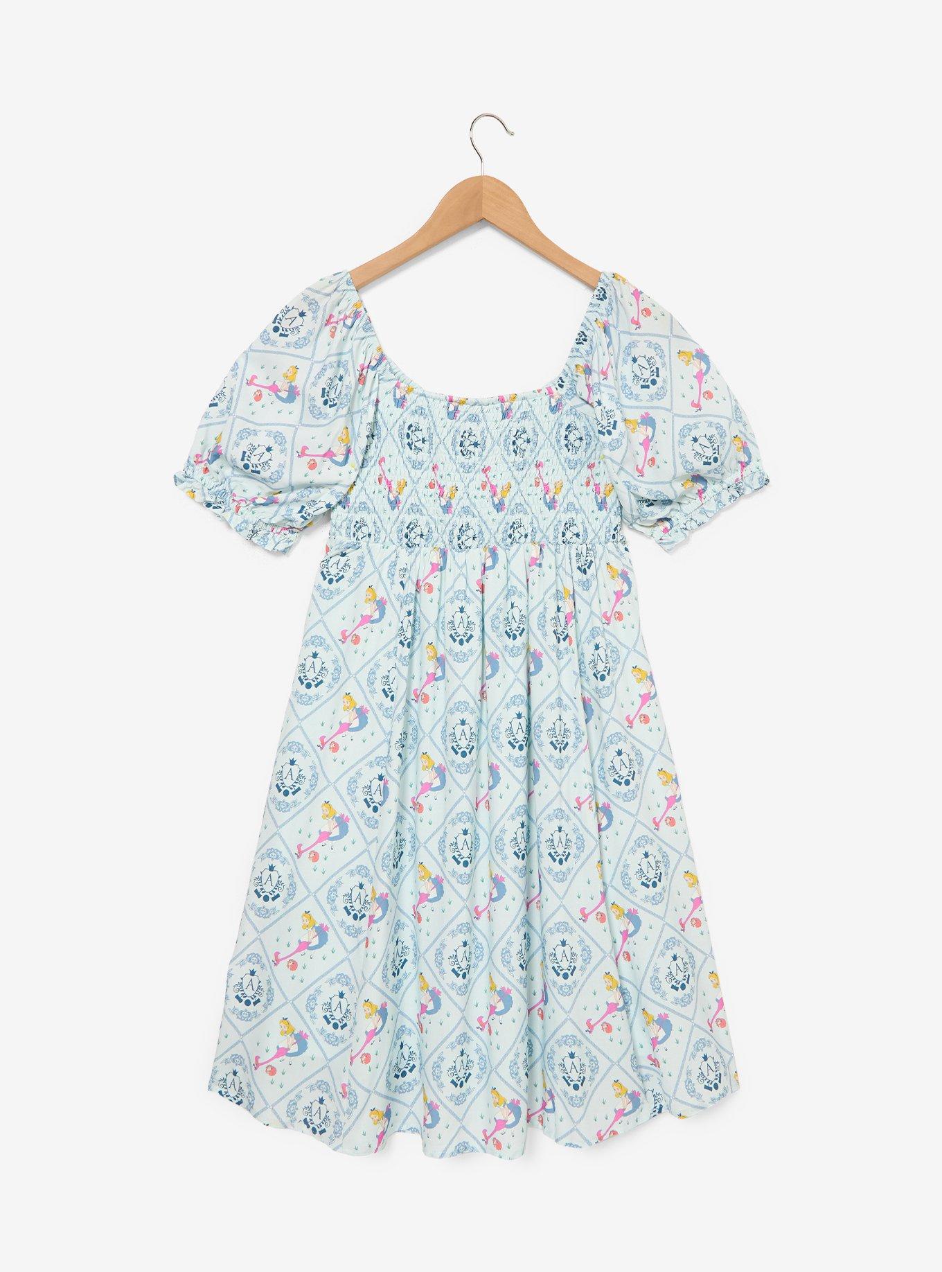 Disney Alice in Wonderland Croquet Diamonds Empire Waist Dress - BoxLunch Exclusive, BABY BLUE, alternate - view 2