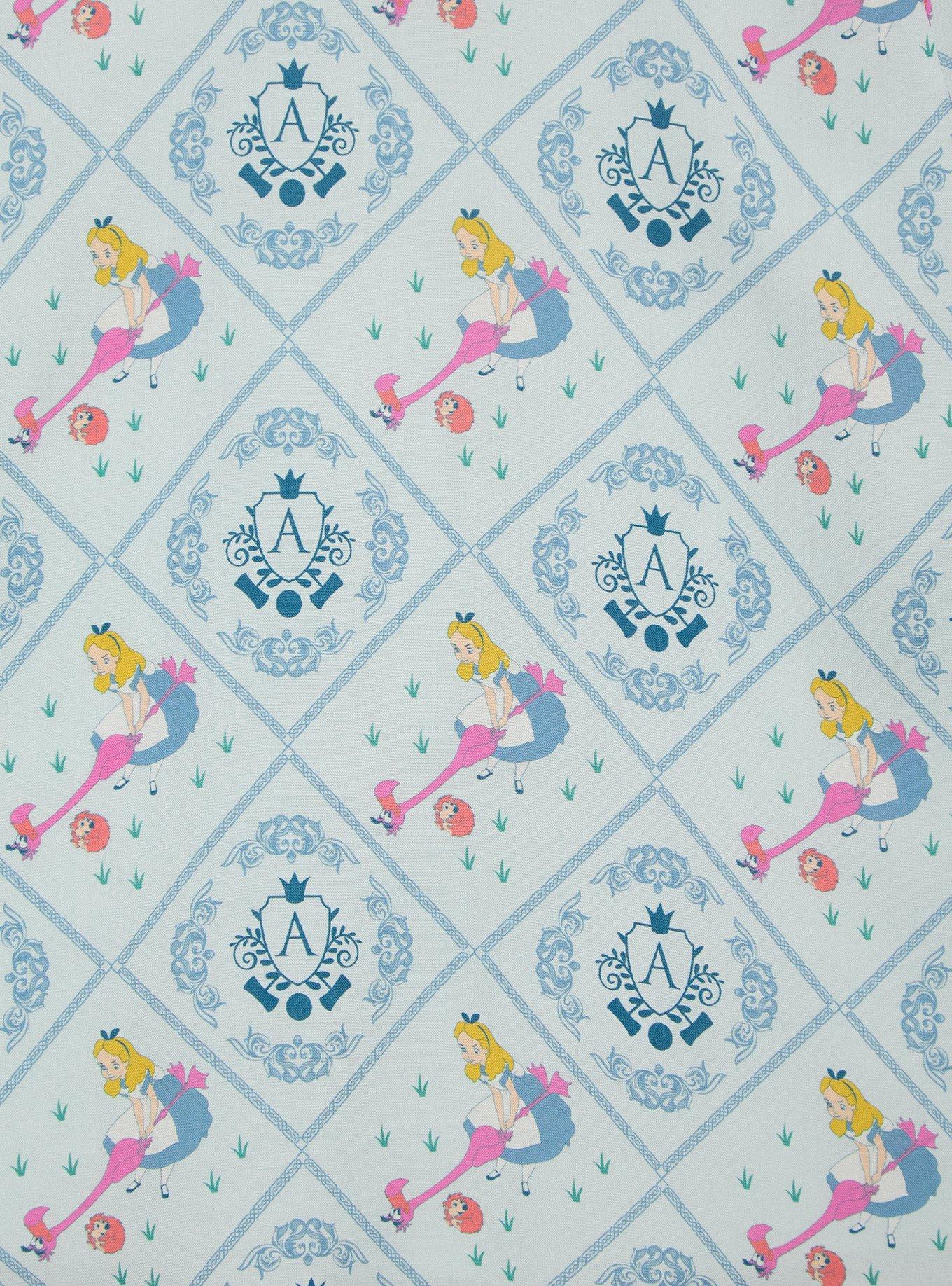 Disney Alice in Wonderland Croquet Diamonds Empire Waist Dress - BoxLunch Exclusive, BABY BLUE, alternate - view 4