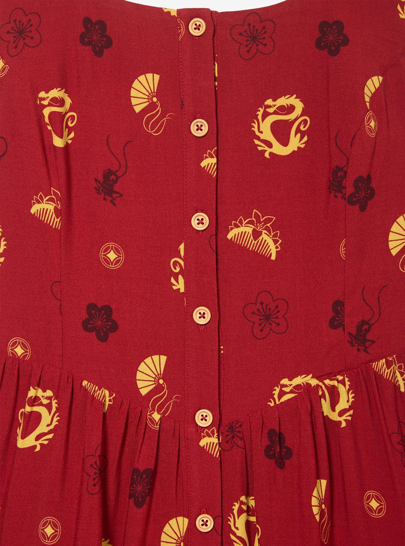 Disney Mulan Icons Allover Print Plus Tank Dress - BoxLunch Exclusive