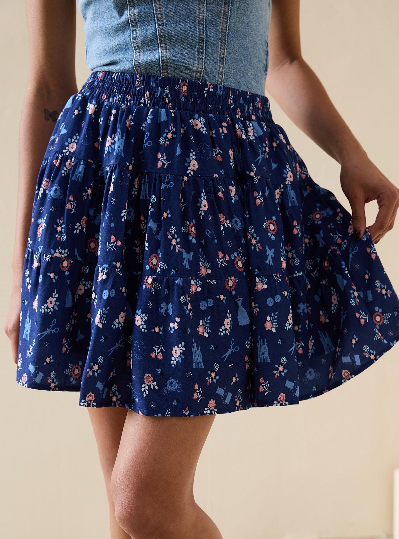 Disney Cinderella Icons Allover Print Tiered Skirt &mdash; BoxLunch Exclusive, , alternate - view 4