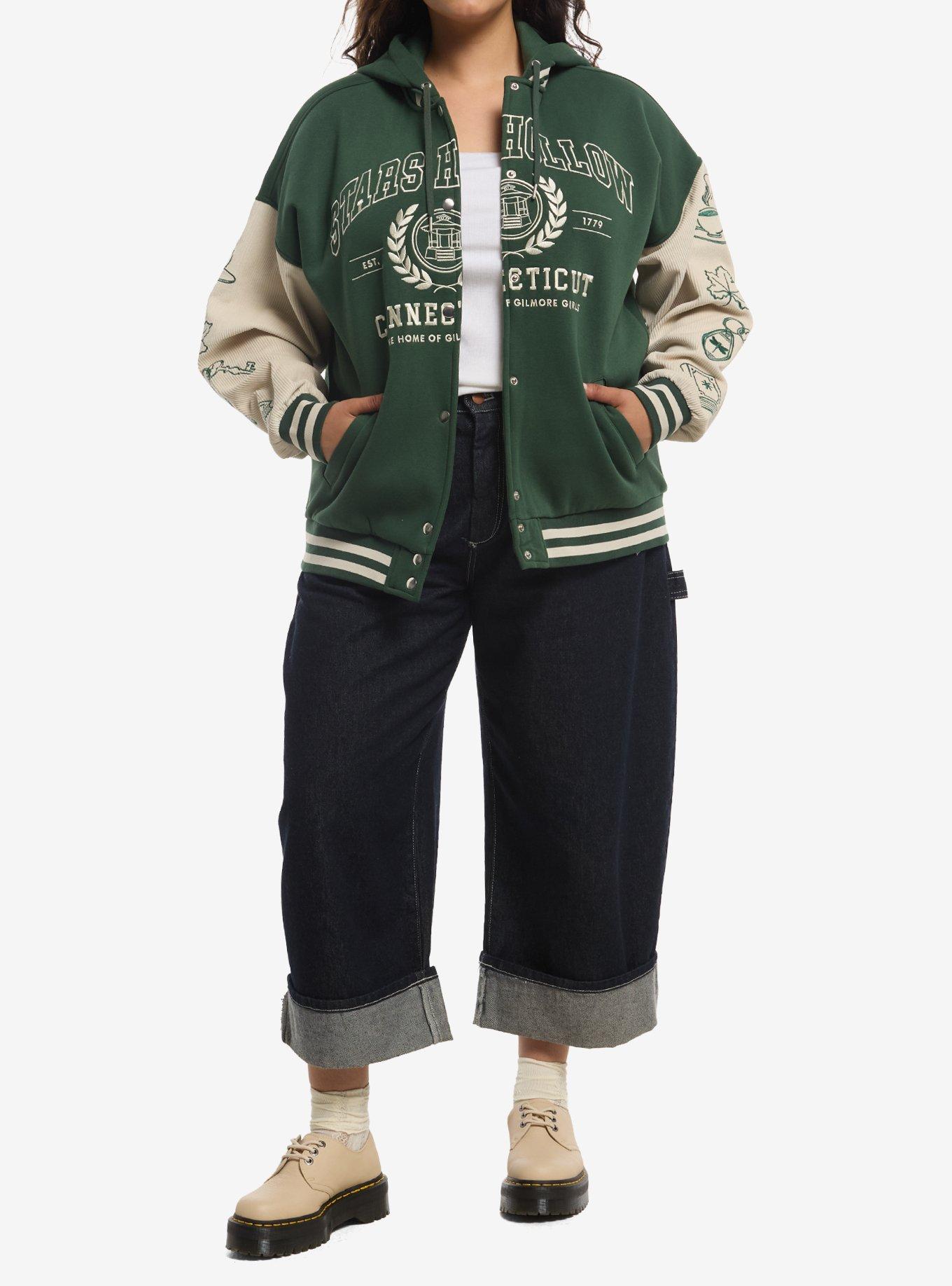 Gilmore Girls Stars Hollow Girls Varsity Jacket Plus Size, MULTI, alternate - view 3