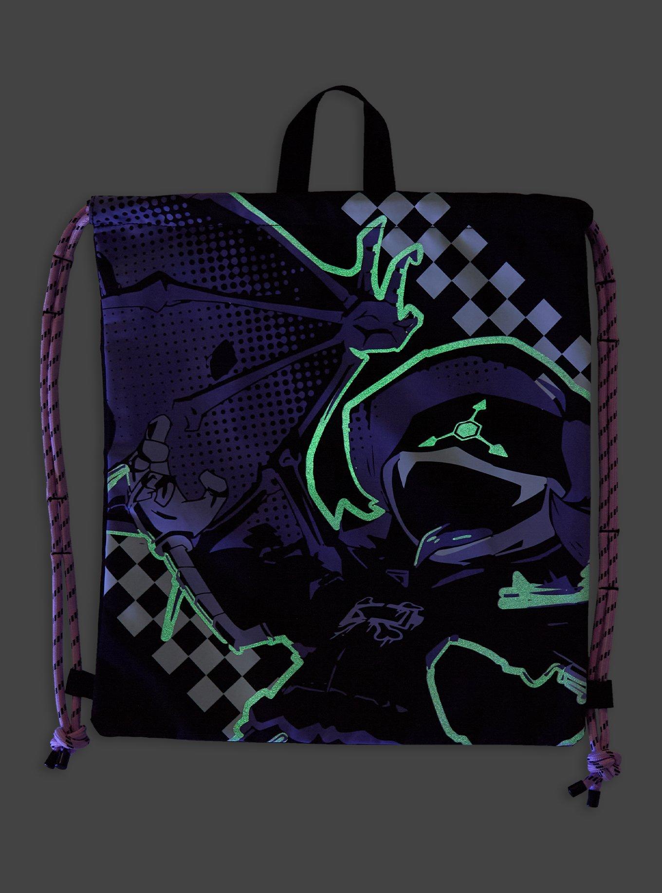 Murder Drones Uzi Glow-In-The Dark Drawstring Backpack, , hi-res