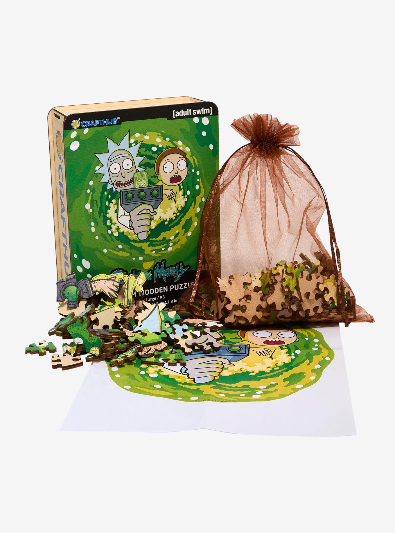 Rick And Morty Portal Wooden Puzzle, , hi-res