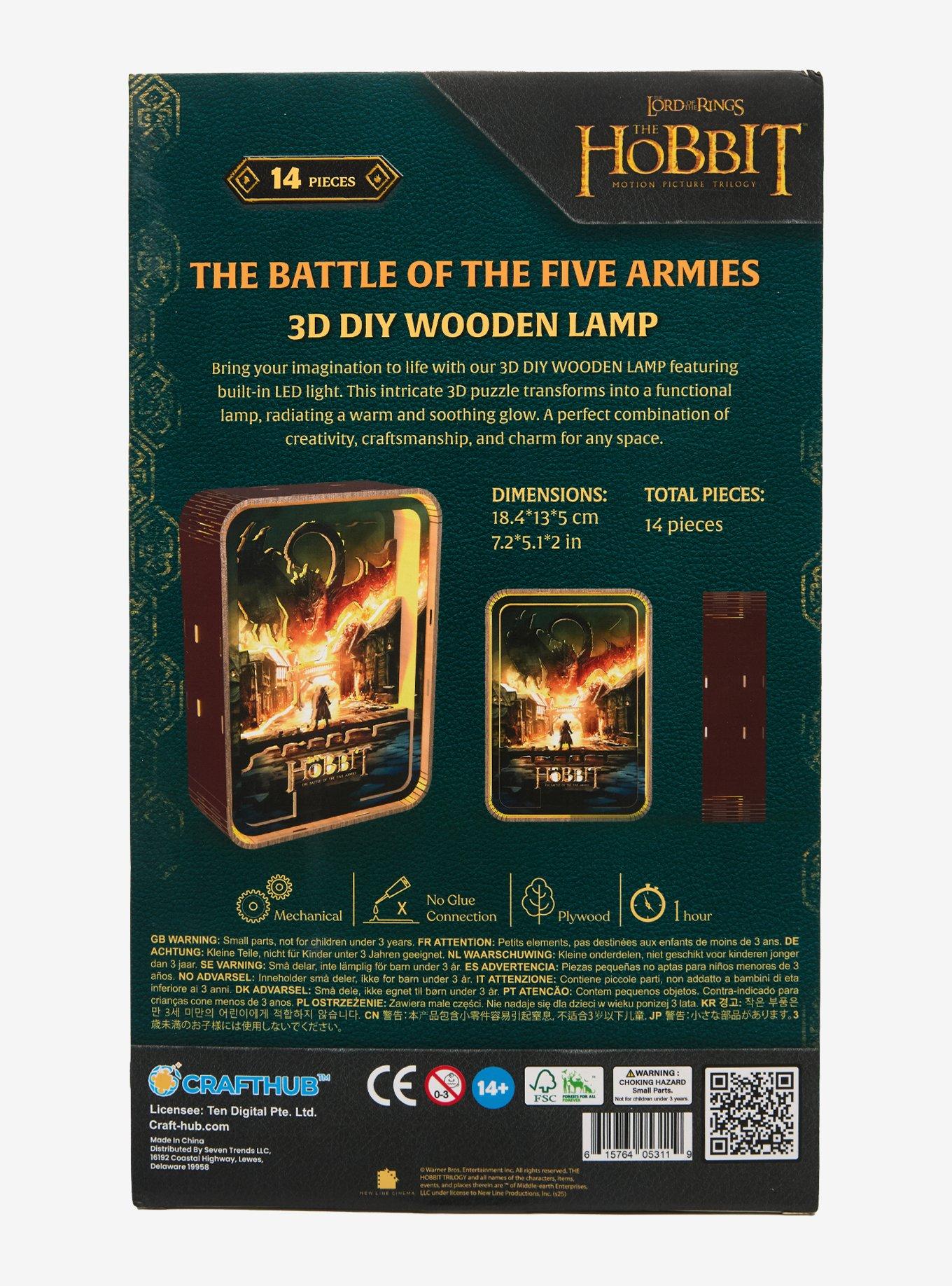 The Hobbit Battle Of Five Armies 3D LED Lamp Wooden Puzzle, , hi-res