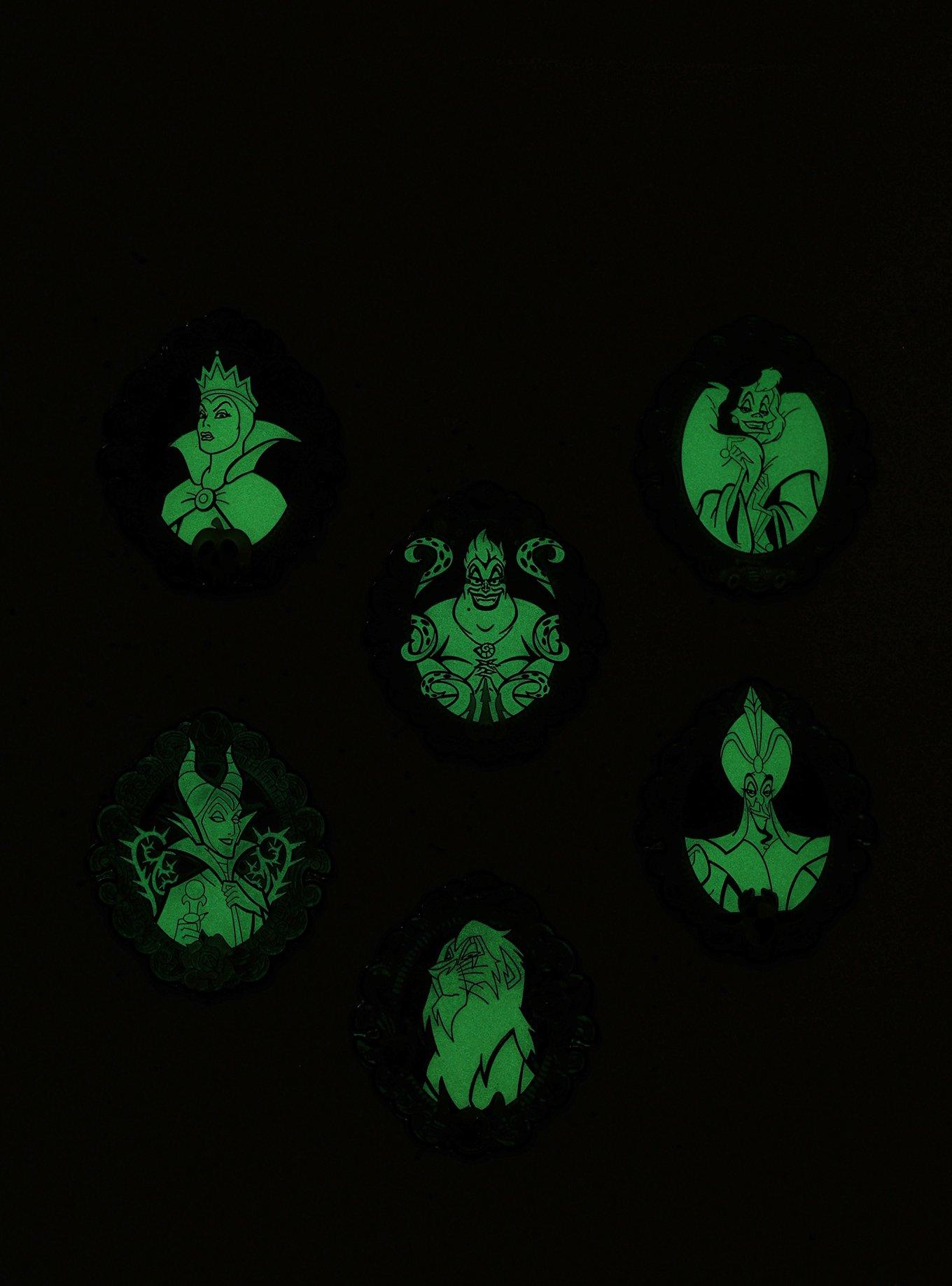Loungefly Disney Villains Cameos Glow-in-the-Dark Blind Box Enamel Pin - BoxLunch Exclusive, , hi-res