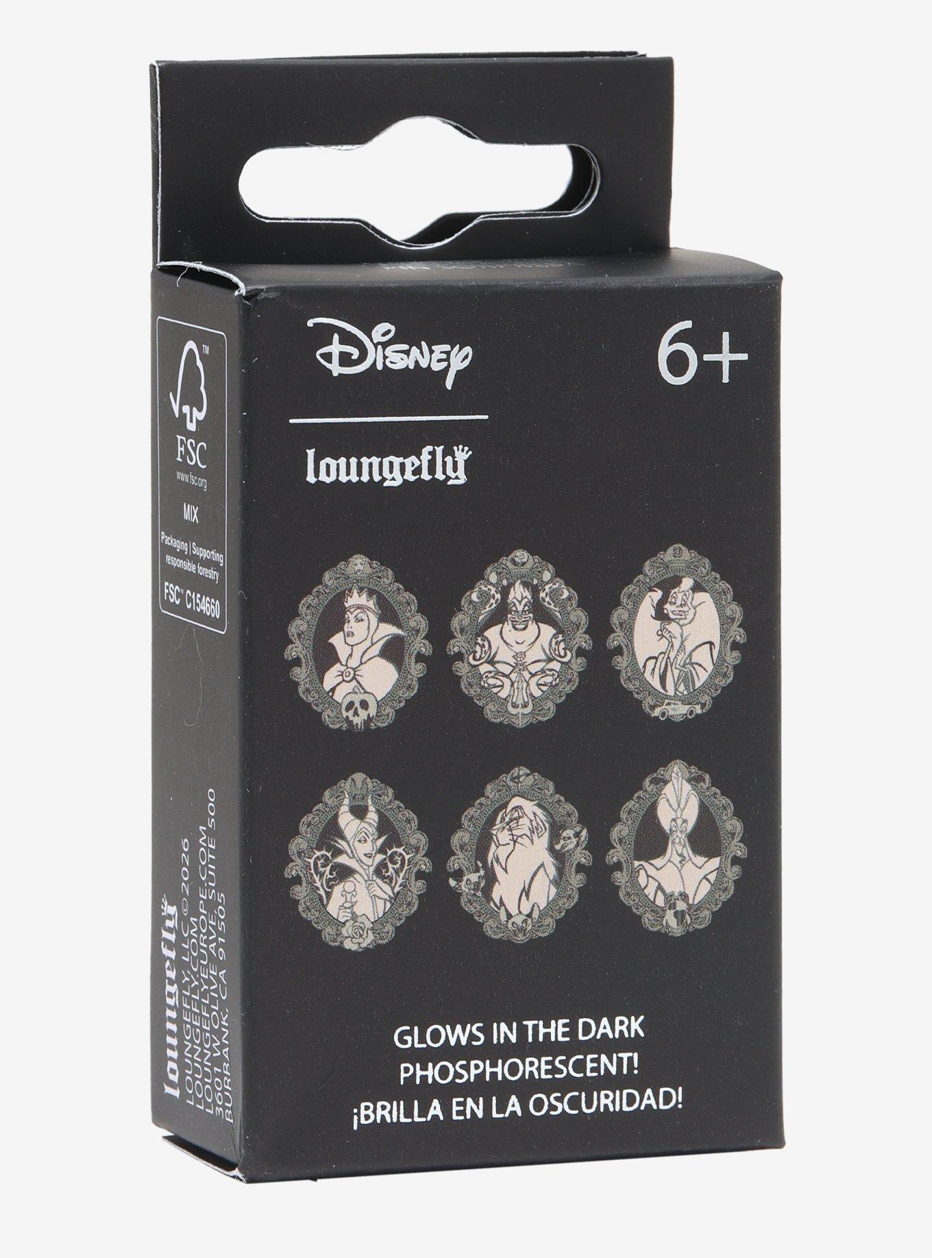 Loungefly Disney Villains Cameos Glow-in-the-Dark Blind Box Enamel Pin - BoxLunch Exclusive, , alternate