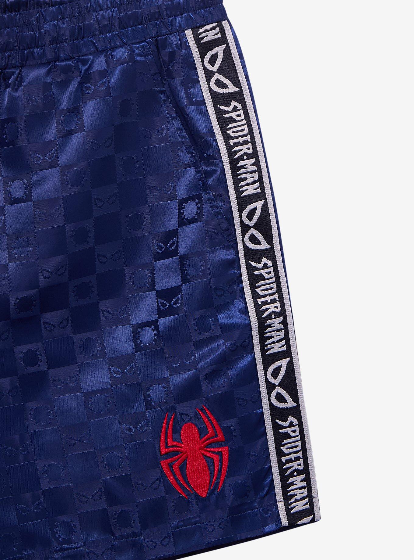 Marvel Spider-Man x Umbro Checkered Shorts - BoxLunch Exclusive, RED, alternate - view 3