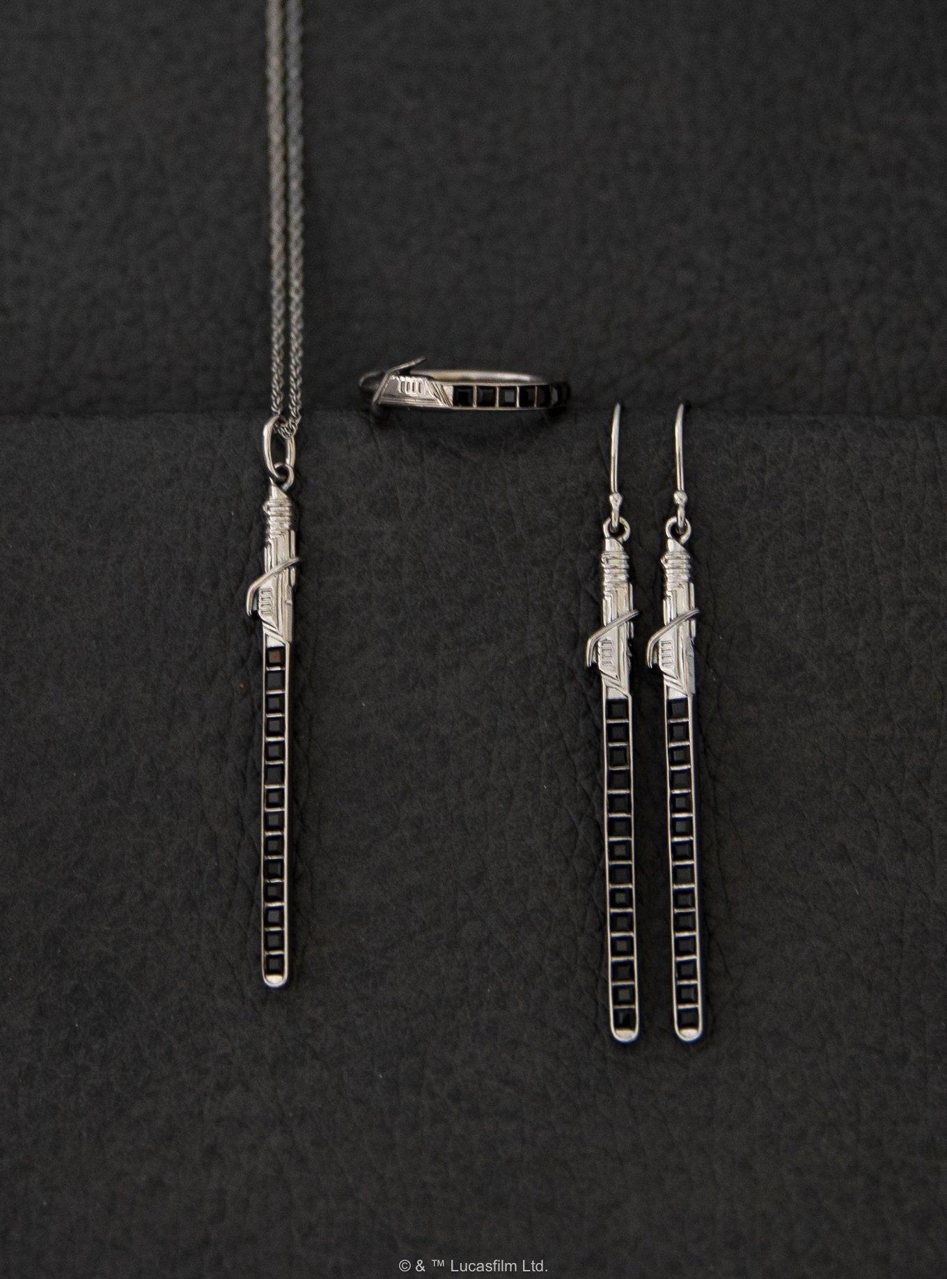 Star Wars X RockLove Darksaber Crystal Lightsaber Necklace, , alternate