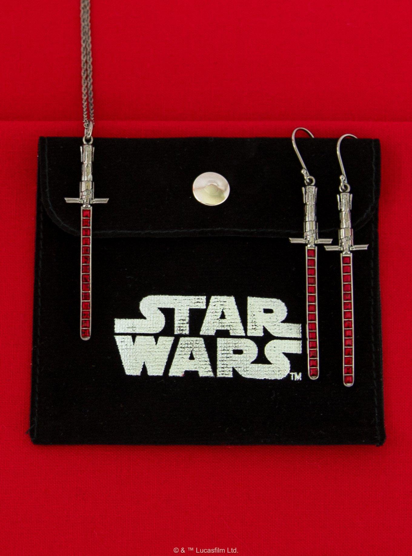 Star Wars X RockLove Kylo Ren Crystal Lightsaber Earrings, , alternate