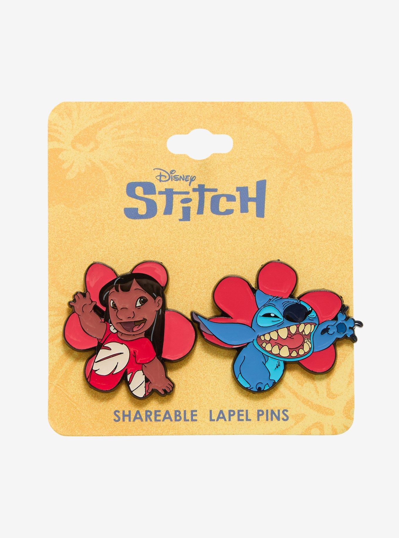 Disney Lilo & Stitch Floral Lilo & Stitch Enamel Pin Set - BoxLunch Exclusive