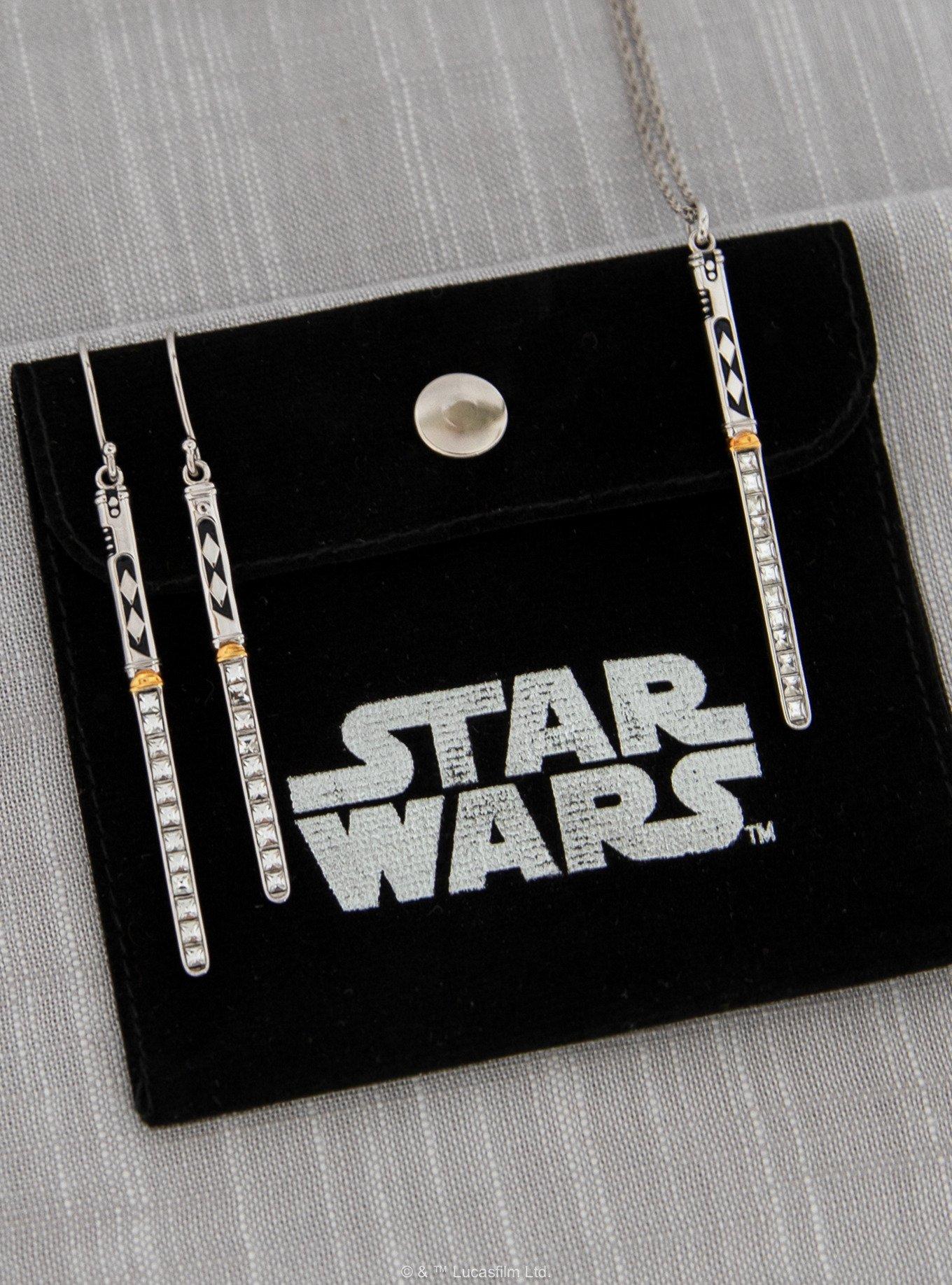 Star Wars X RockLove Ahsoka Tano Crystal Lightsaber Earrings, , alternate