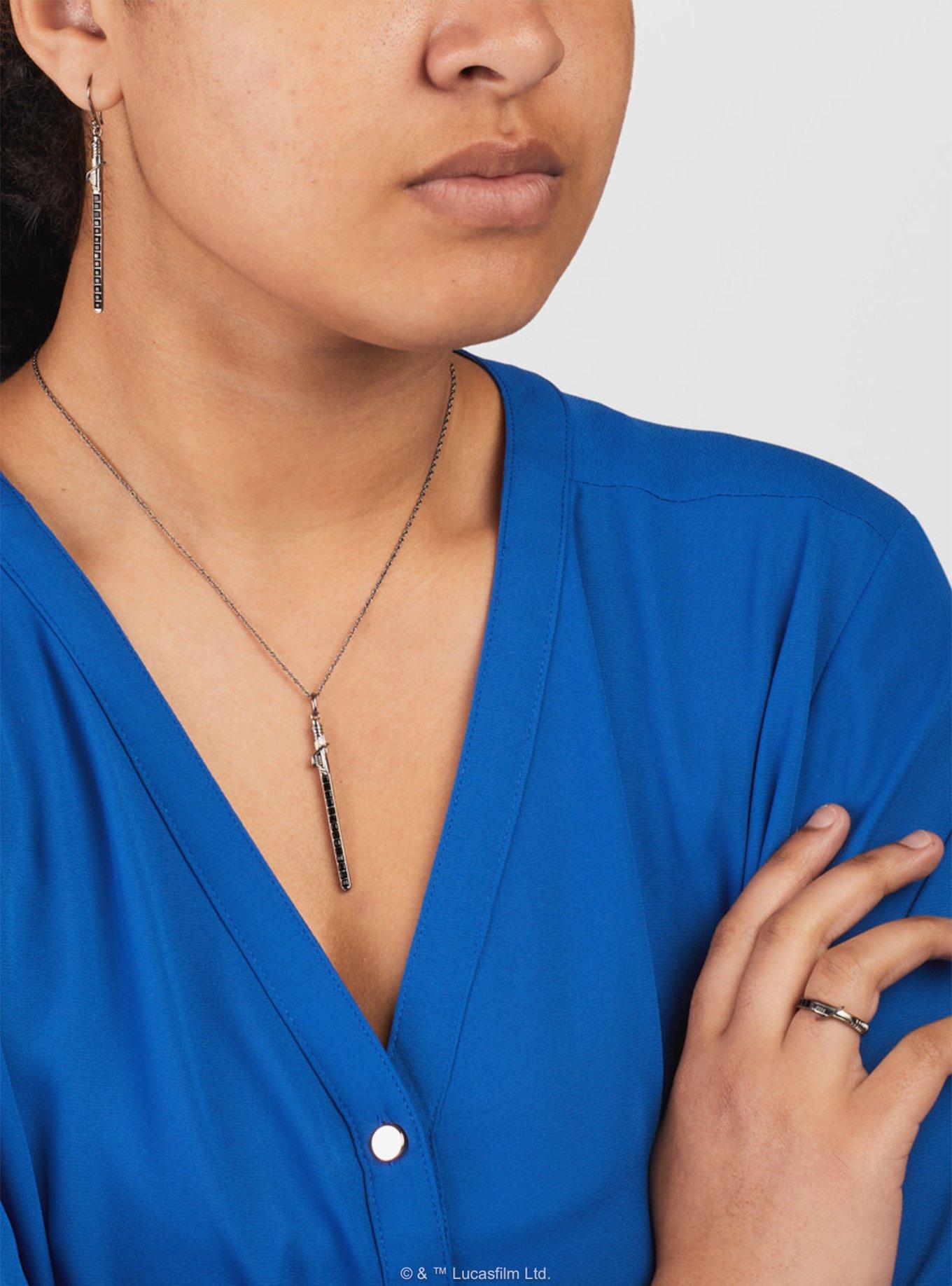 Star Wars X RockLove Darksaber Crystal Lightsaber Necklace, , hi-res