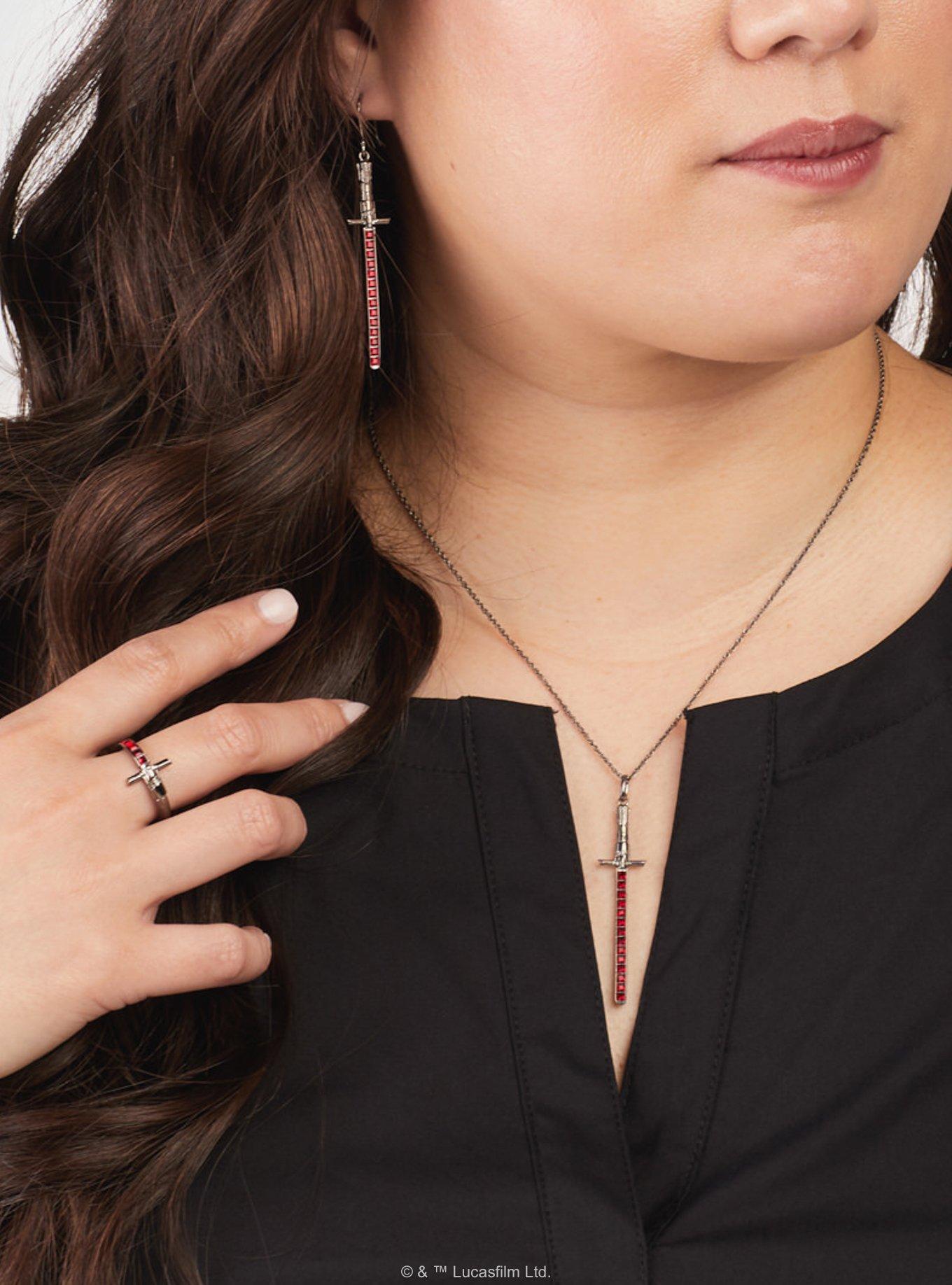 Star Wars X RockLove Kylo Ren Crystal Lightsaber Earrings, , hi-res