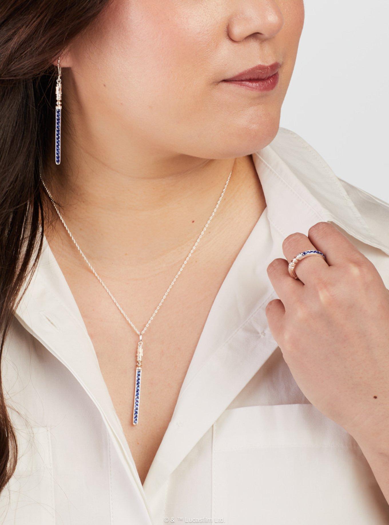 Star Wars X RockLove Leia Organa Crystal Lightsaber Earrings, , hi-res