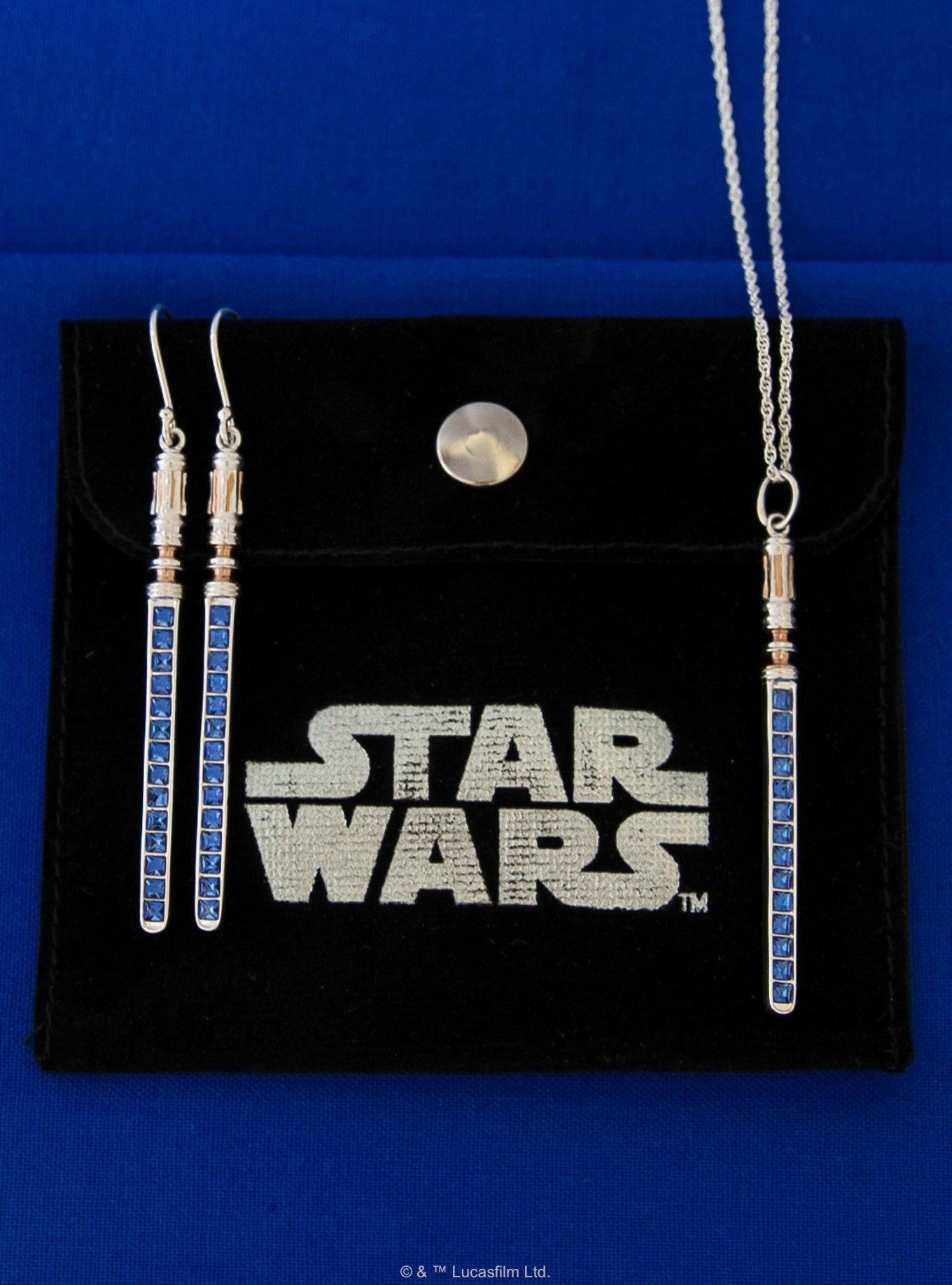Star Wars X RockLove Leia Organa Crystal Lightsaber Earrings, , alternate
