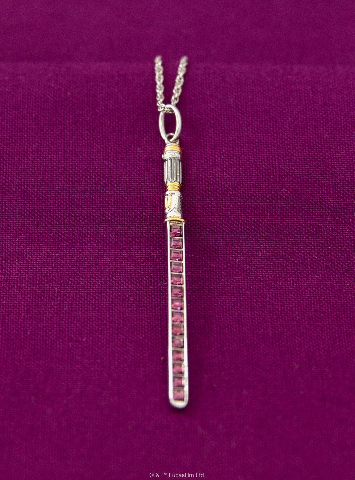 Star Wars X RockLove Mace Windu Crystal Lightsaber Necklace, , alternate